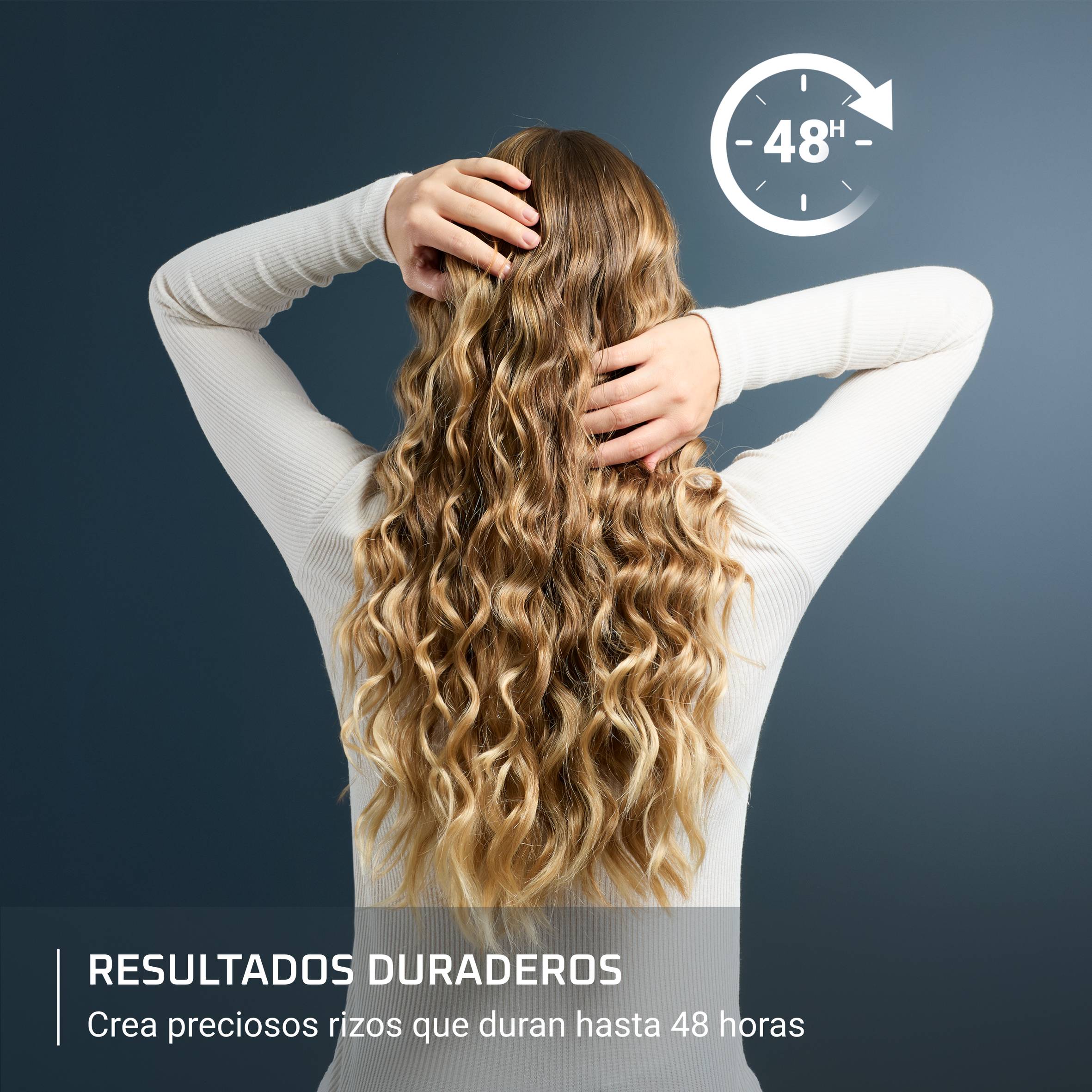 Twist Curl Ultimate Experience, Rizador de pelo, 4 ajustes, 3 tamaños de ondas, Tecnología con sensor, Barril ajustable