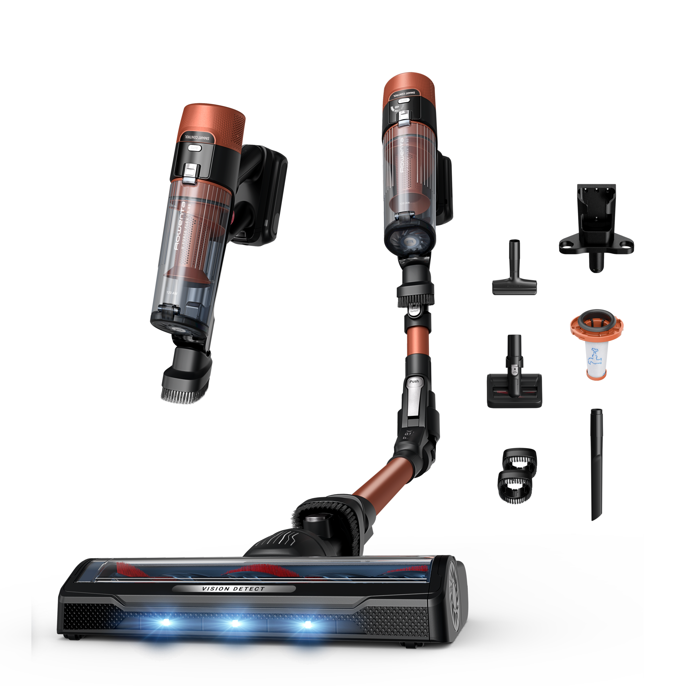 X-Force Flex 10.80 de Rowenta, Aspiradora Sin Cable, Limpieza Profunda y Sin Esfuerzo, 120 AW, Modelo para Mascotas