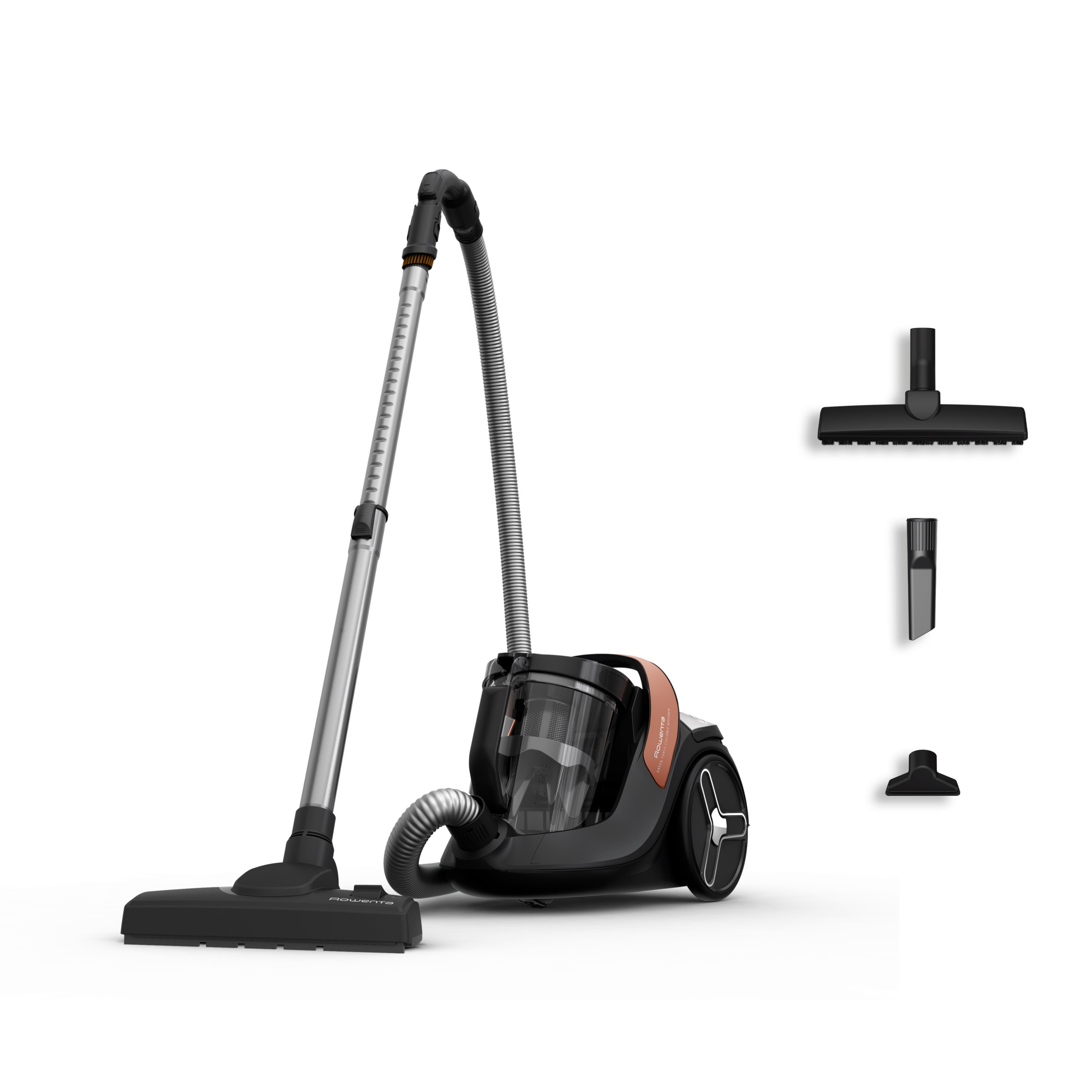 Green Force Cyclonic Effitech, Aspiradora sin bolsa, Negro y terracota