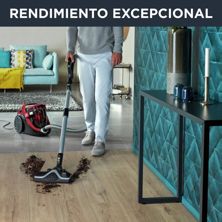 Silence Force Cyclonic, Aspiradora sin bolsa, 2,5 L, Silenciosa, Roja