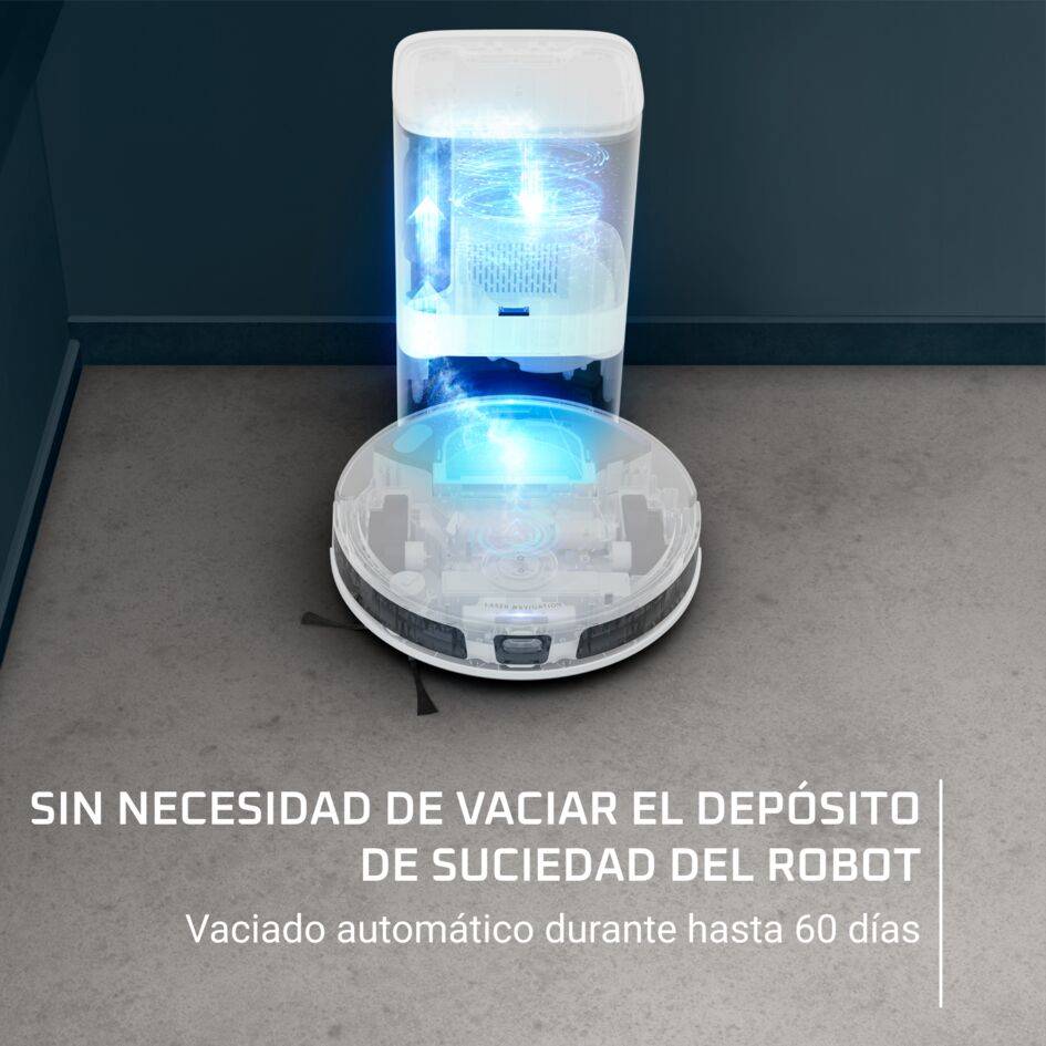 X-Plorer Serie 70+ de Rowenta, Robot aspirador, Modelo Animal & Allergy, Tecnología Láser, Limpieza Metódica, Diseño muy Compacto