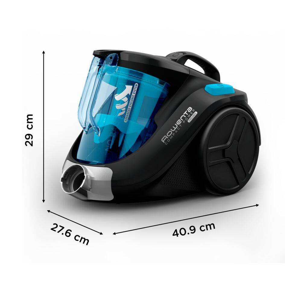 COMPACT POWER CYCLONIC CLASSIC NEGRO Y AZUL + 2 ACCESORIOS