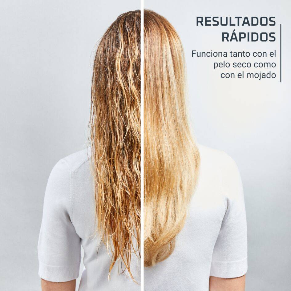 Powerstraight Air de Rowenta, cepillo secador, secado y alisado 2 en 1, Diseño compacto, Negro