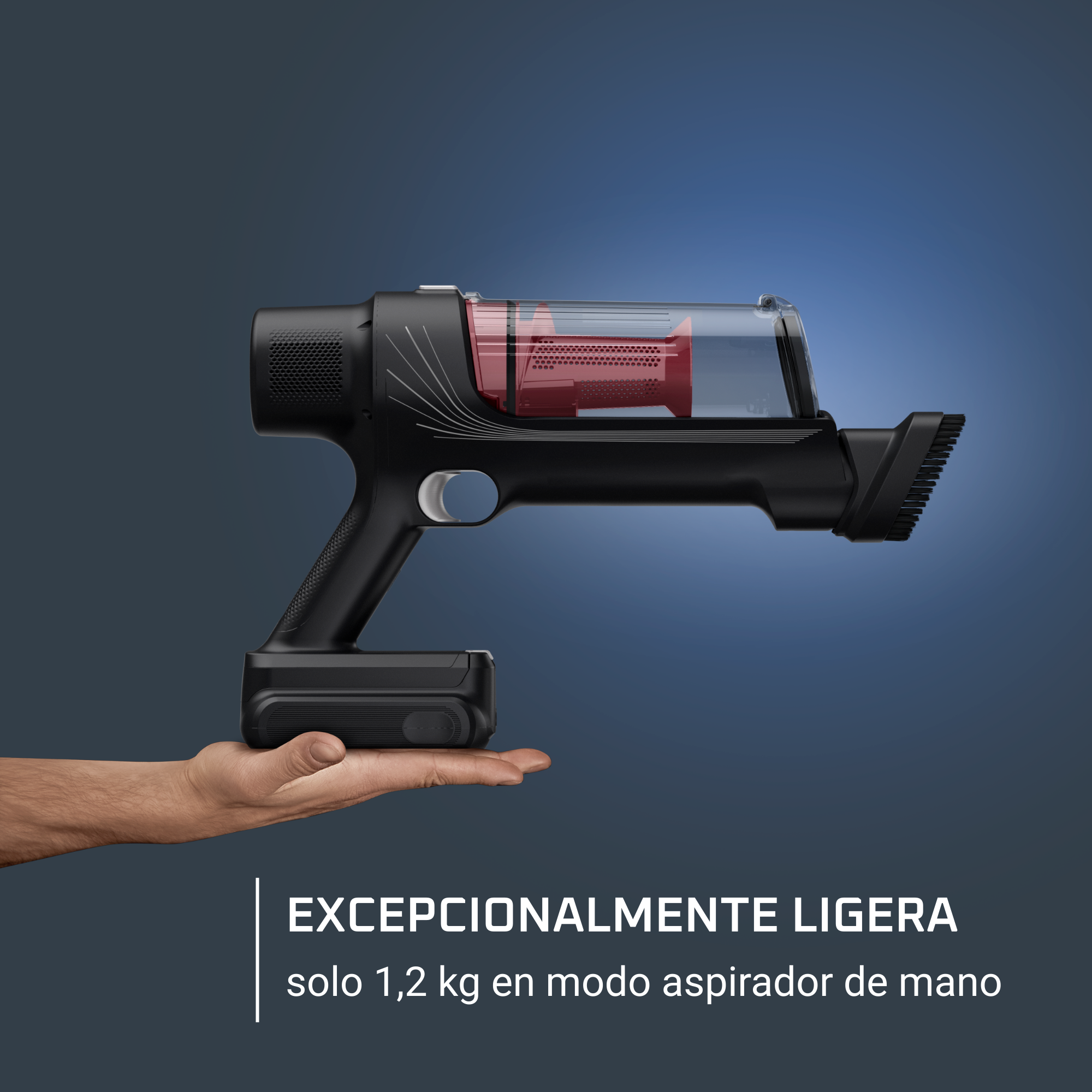 X-Pert 7.60, Aspiradora escoba sin cable, 140 W de potencia, ultraligera, Batería de larga duración, Modelo Animal