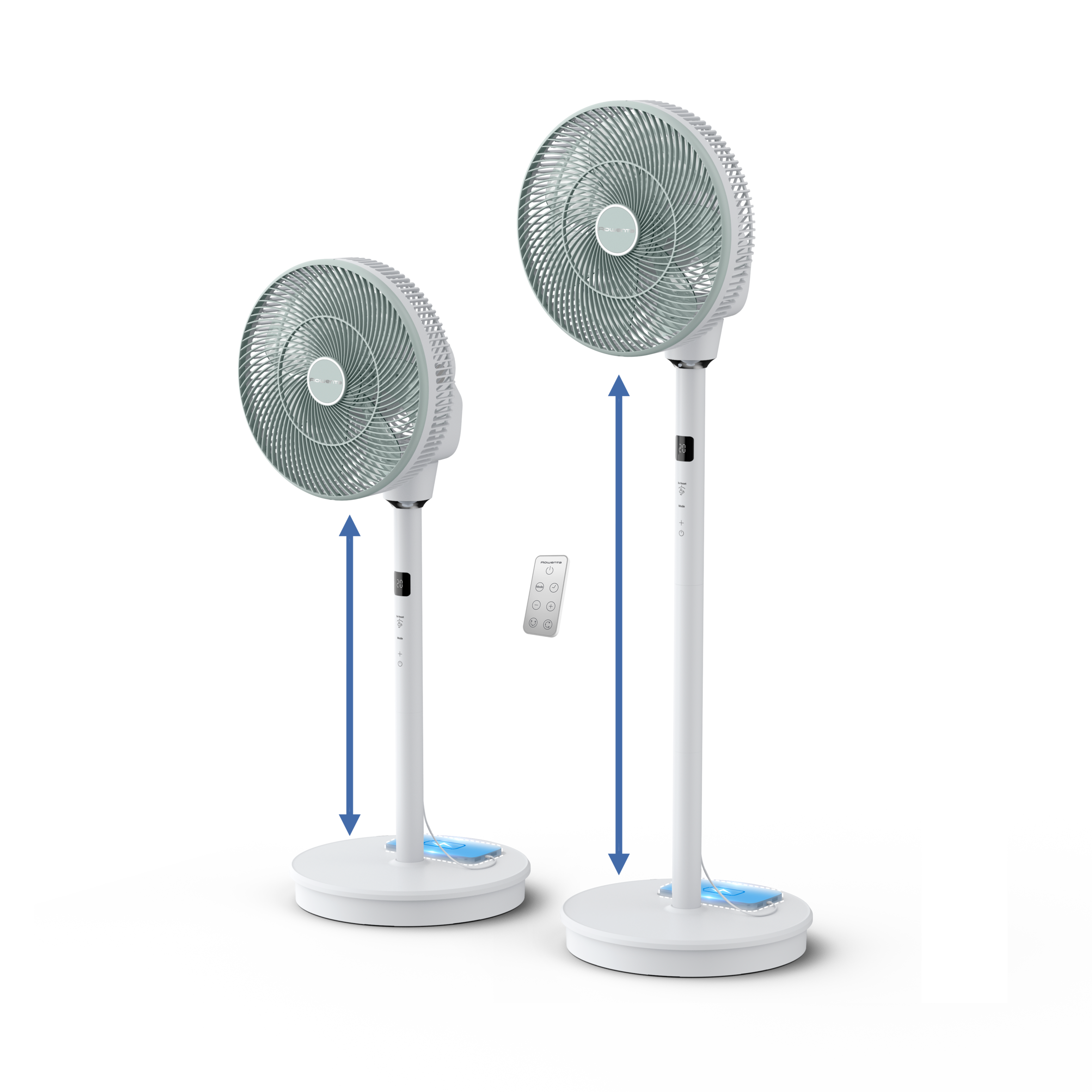 Turbo Silence Compact 3D Nomad, Ventilador de pie, Uso con o sin cable, Adaptabilidad De Batería Externa (no incluida), Silencioso