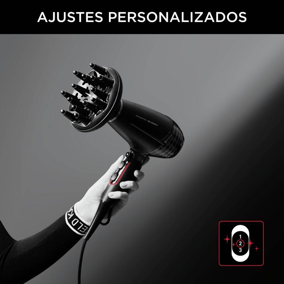 K/Pro Stylist Karl Lagerfeld, Secador de pelo, Motor AC, 2200 W, Keratin & Glow