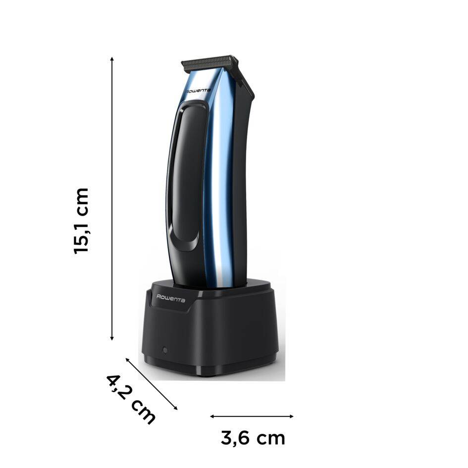 Recortadora de barba Barber Experience de Rowenta, Recubrimiento de carbono tipo diamante, Hoja en T, Gran autonomía