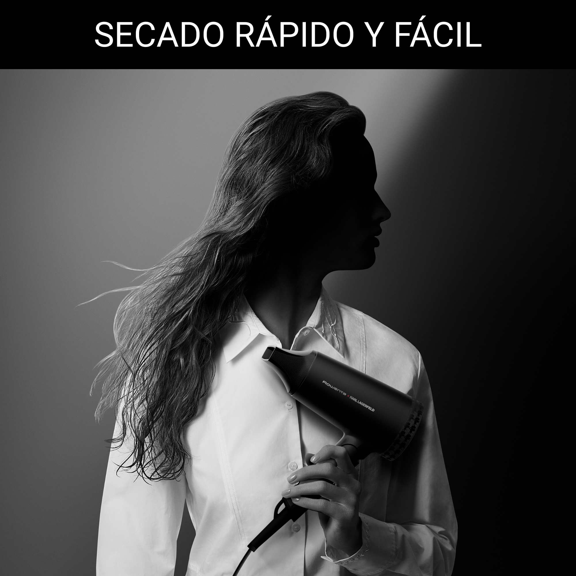 Express Style Karl Lagerfeld, Secador de pelo, 1900 Effiwatts, Tecnología iónica