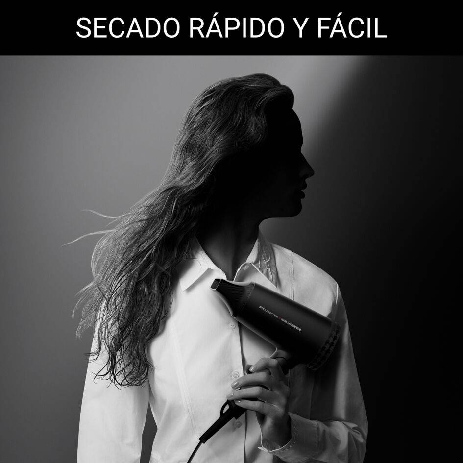 Express Style Karl Lagerfeld, Secador de pelo, 1900 Effiwatts, Tecnología iónica