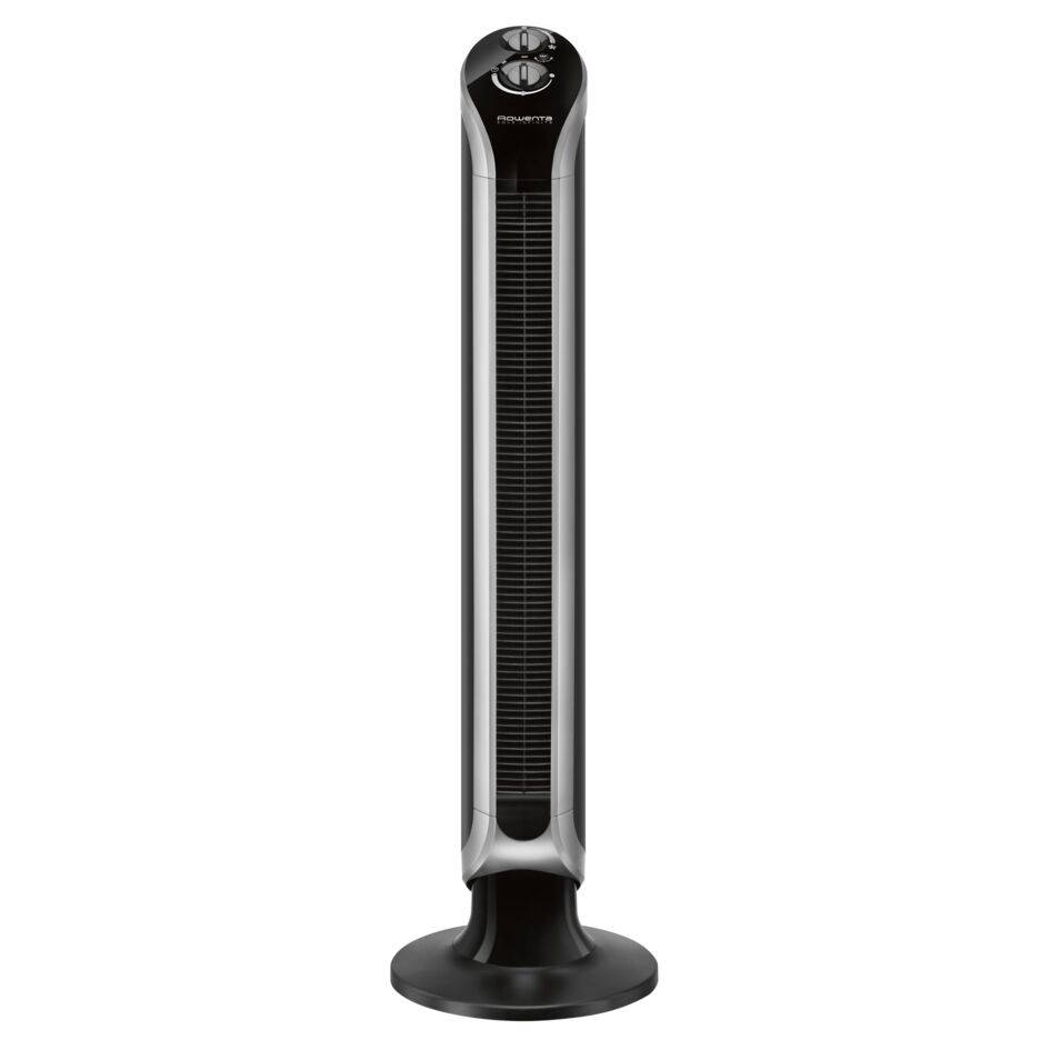 Ventilador de torre Rowenta Eole Infinite, potente, silencioso, bajo consumo, oscilación de 180°, 3 velocidades, temporizador