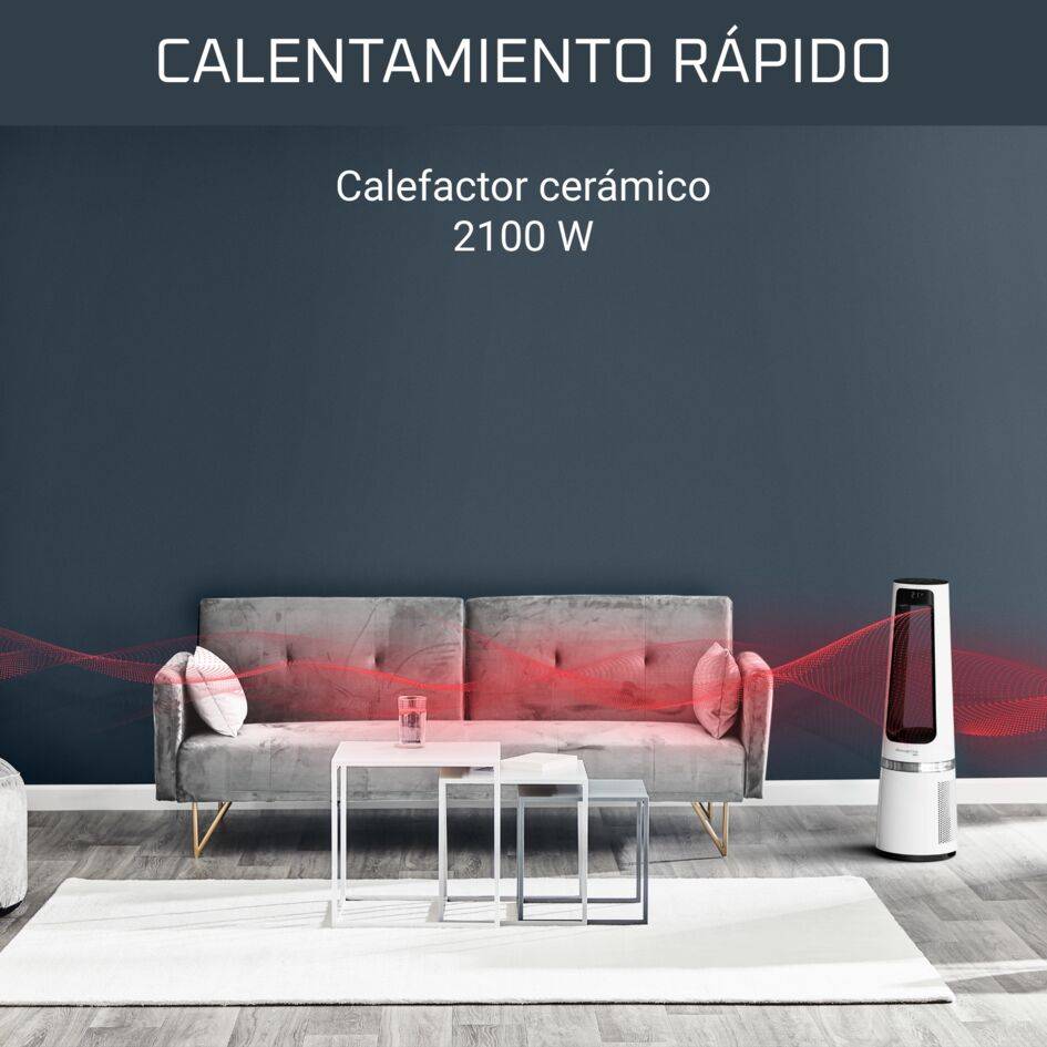 Eclipse 3 en 1, Purificador, ventilador y calefactor, Blanco