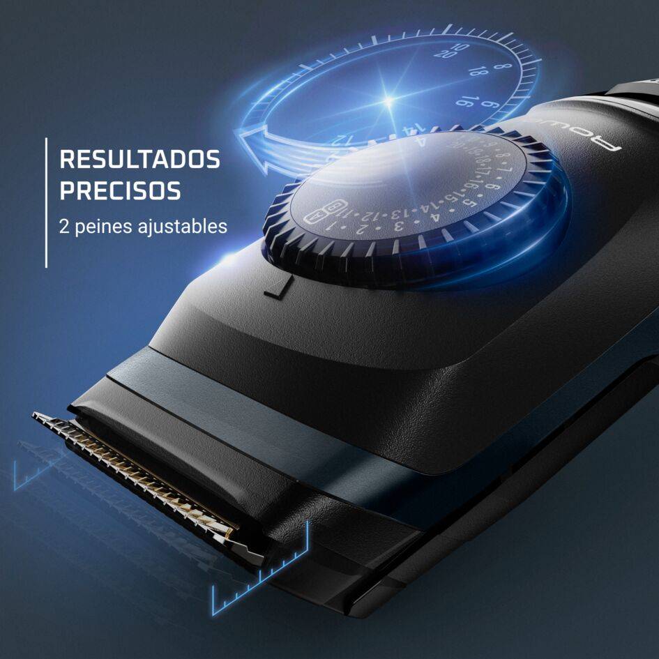 Virtuo de Rowenta, Barbero, Autoafilado de cuchillas, Alta precisión, Diseño compacto, Gran autonomía