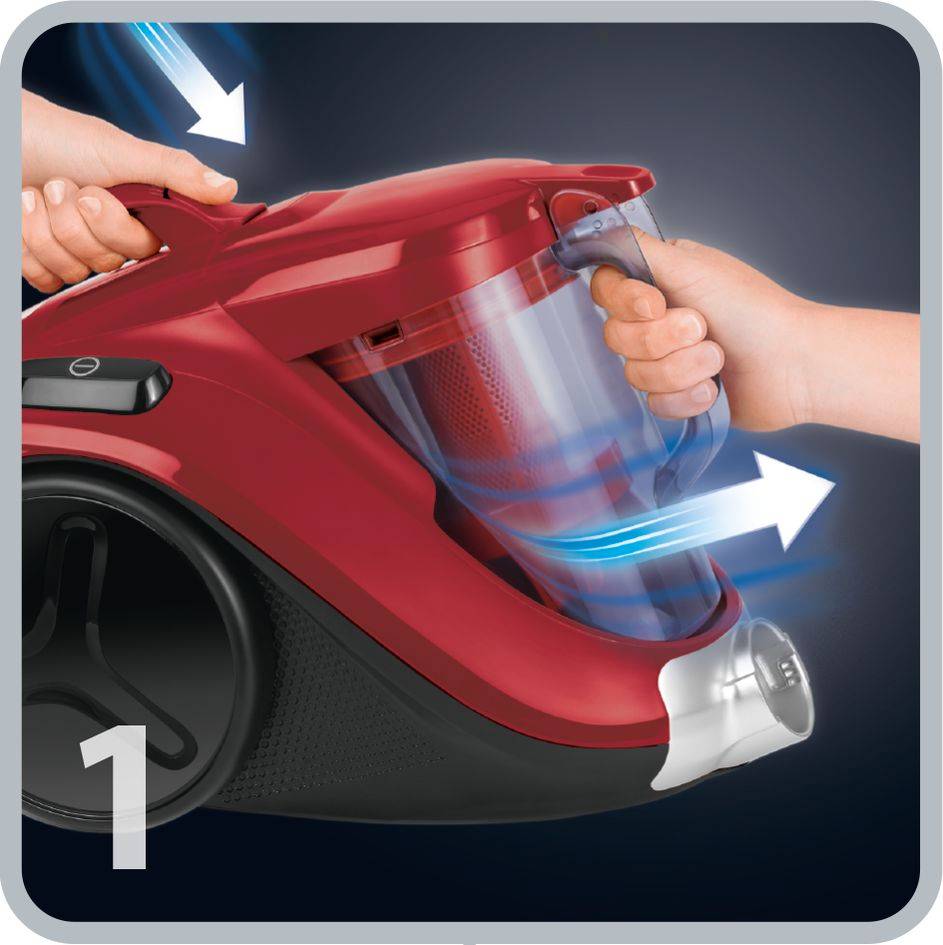 COMPACT POWER CYCLONIC ROJO Y NEGRO