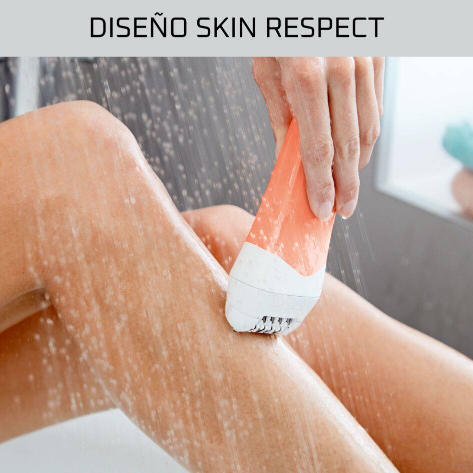 Aquasoft Wet&Dry, Depiladora, 100 % a prueba de agua, Antiirritación, 4 accesorios