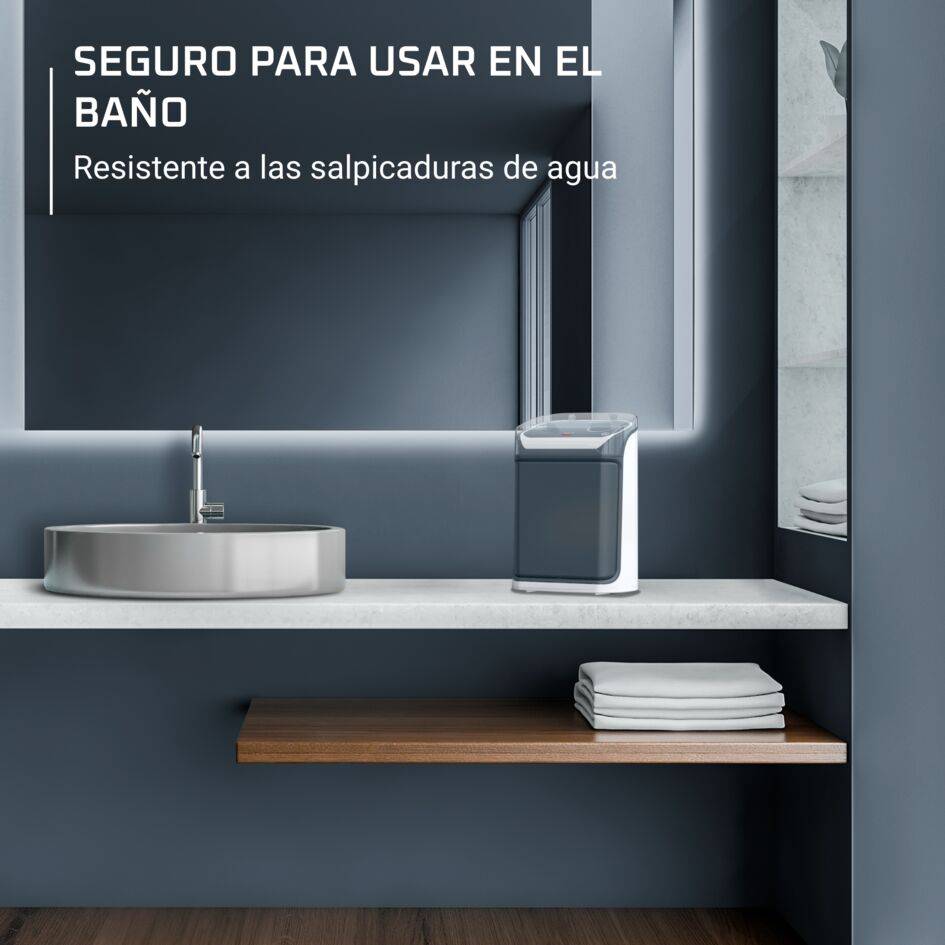 Mini Excel Aqua, Calefactor cerámico, Silencioso, Antisalpicaduras