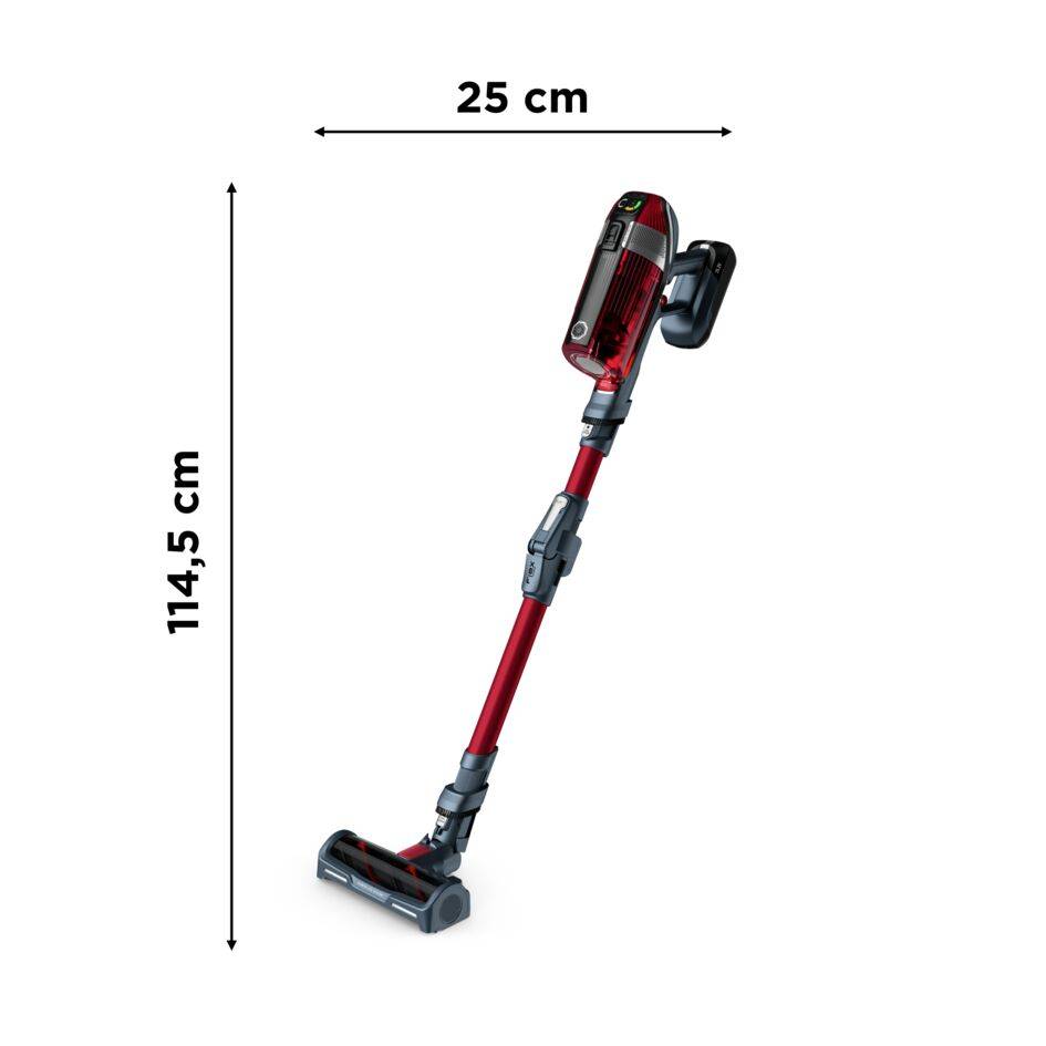 X-Force Flex 11.60 Animal Care de Rowenta, Aspiradora Escoba Sin Cable, Potencia de hasta 130 airwatts, 45 minutos de Autonomía, Batería Extraíble de 25,2&nbsp;V,