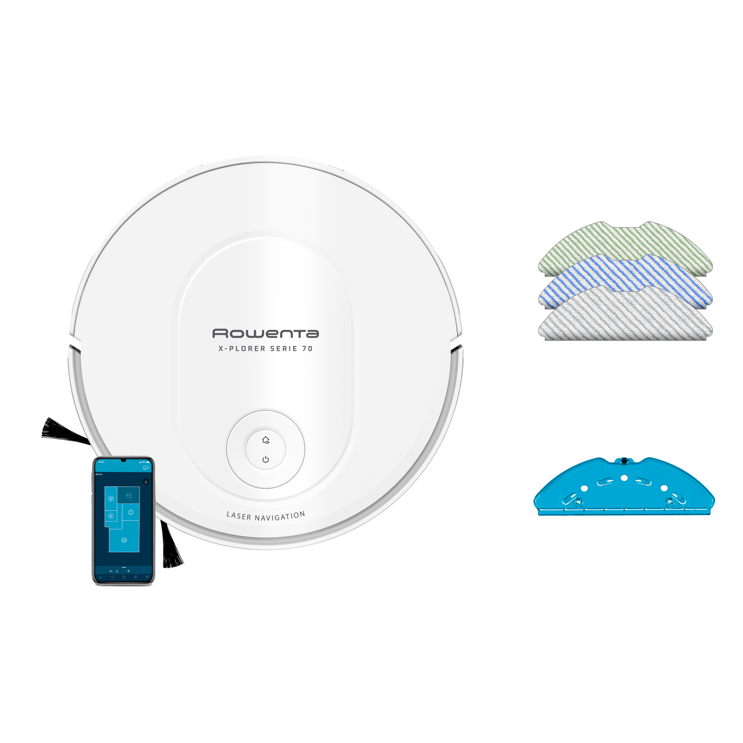 X-Plorer Serie 70, Robot aspirador, modelo Animal & Allergy, Tecnología Láser, Limpieza Metódica, Diseño muy Compacto