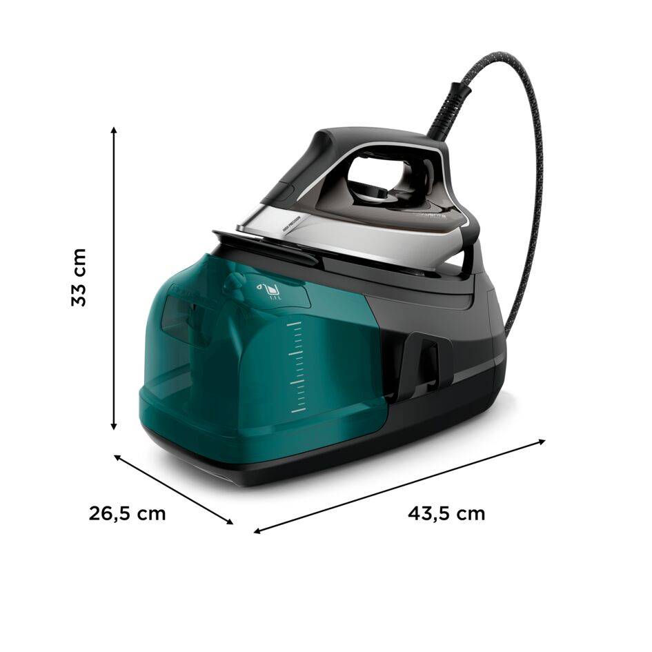 Rowenta Perfect Steam Pro, Centro de Planchado, 7,2 bares, Golpe de Vapor de 460 g/min, Suela Premium, Depósito de Agua Extraíble de 1,1 L, Modo ECO