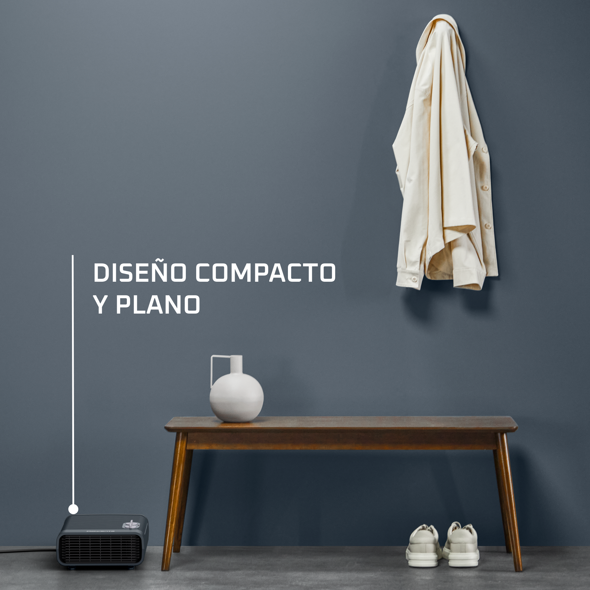 Silence Comfort, Diseño compacto y plano, 2400 W