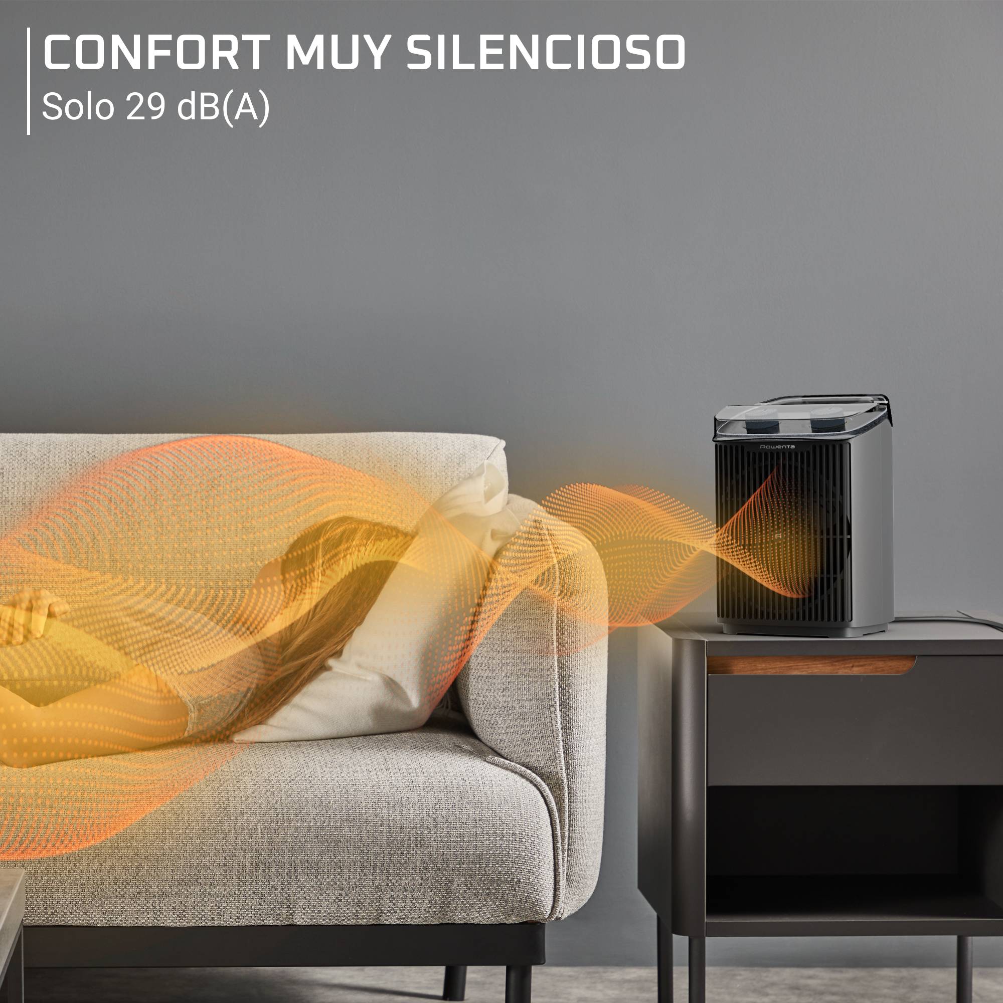 Intense Comfort Aqua de Rowenta, Calefactor de baño seguro, silencioso, 2400 W de potencia