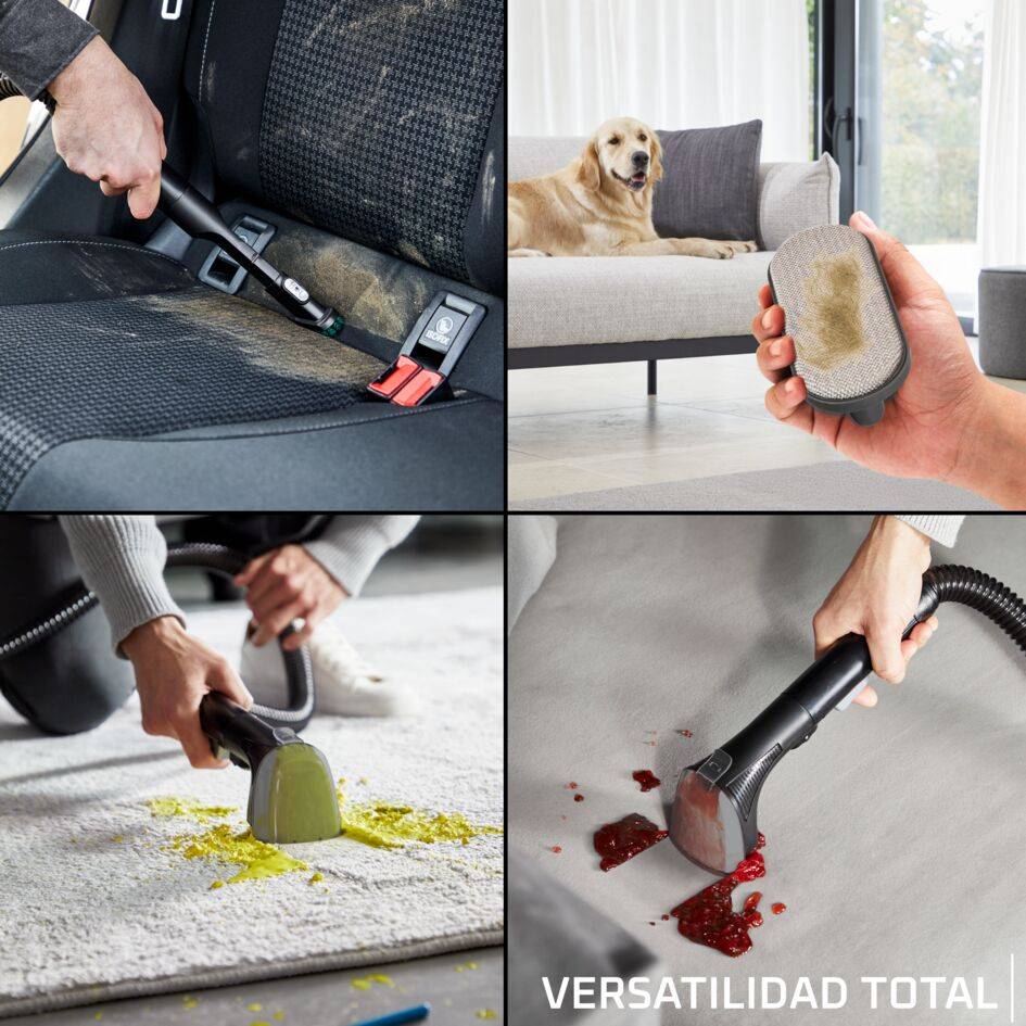 Clean It Compact de Rowenta, Aspirador de tapicerías, Limpieza rápida de derrames y manchas, hasta 11,5&nbsp;kPa, 400&nbsp;W, Incluye sistema de autolimpieza