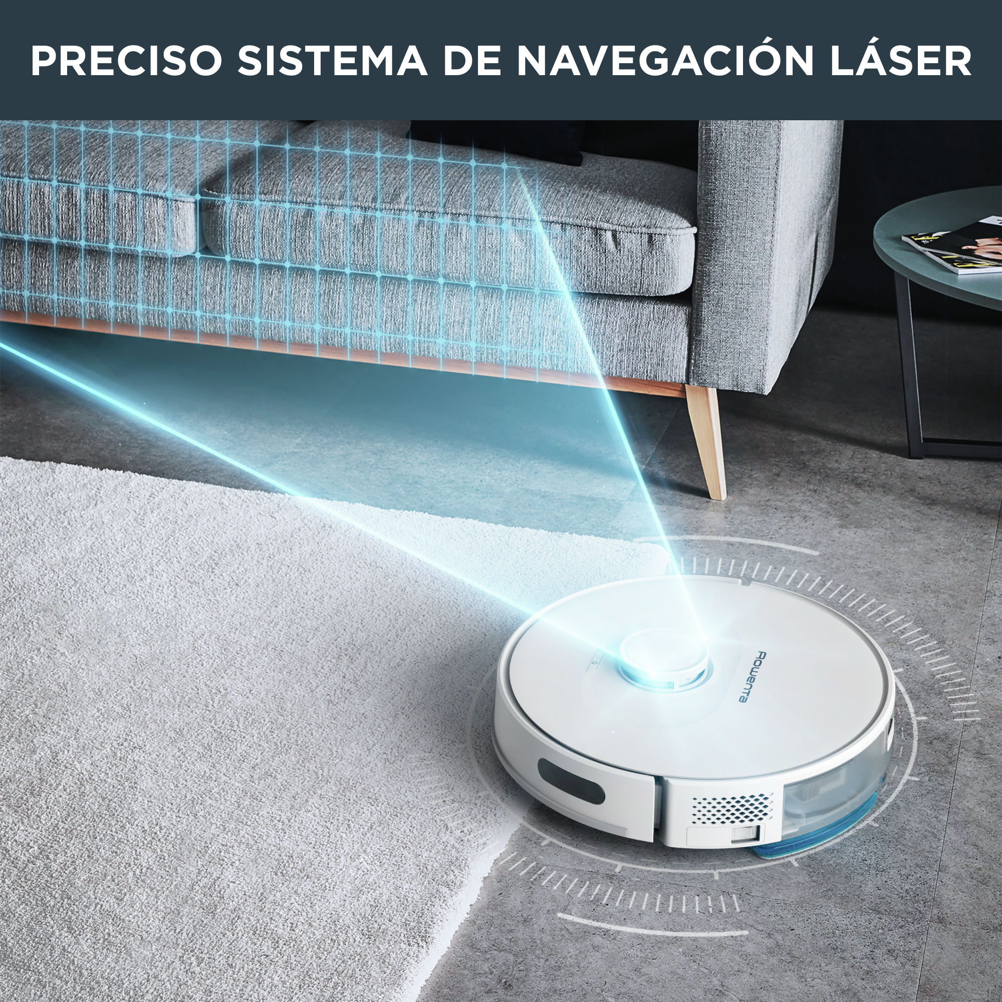 X-Plorer Serie 75 S+, Robot aspirador, Sistema de autovaciado, Limpieza 4 en 1, Navegación láser, Blanco