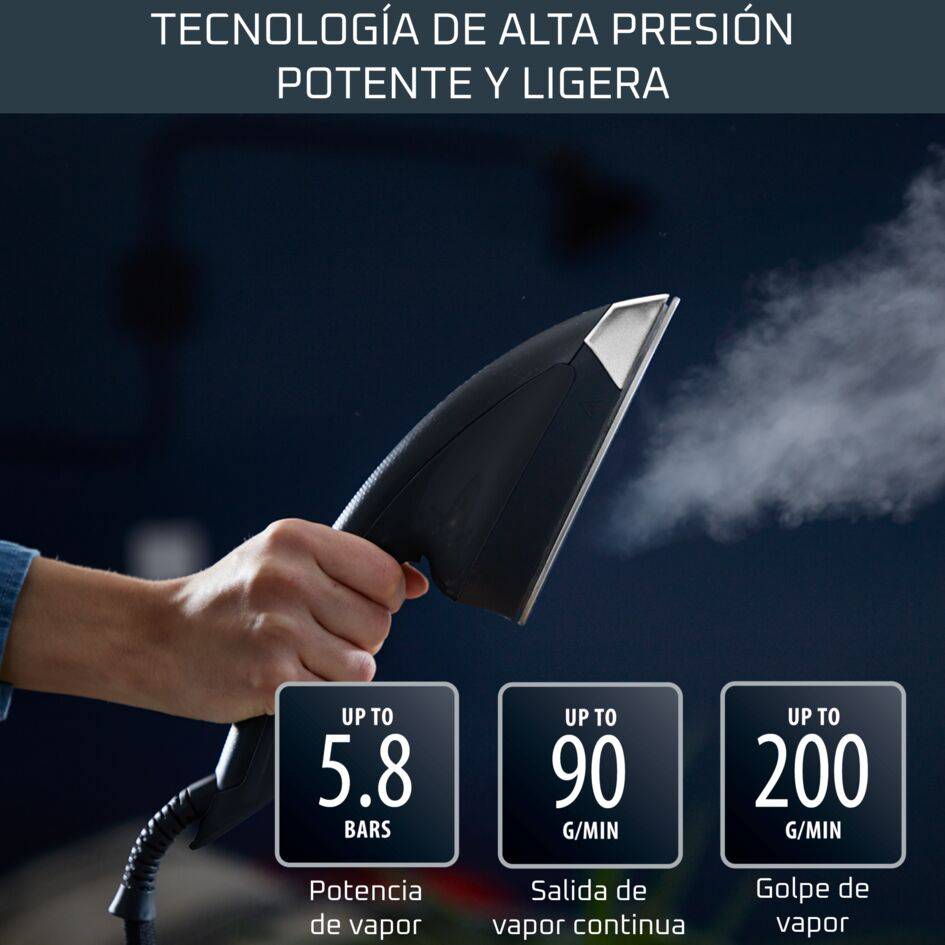 Cube, Solución de planchado, Portátil, Golpe de 200 g/min, Vapor continuo de 90 g/min