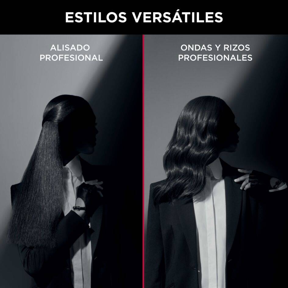 K/ Pro Stylist Karl Lagerfeld, Plancha de pelo, Cepillo integrado removible, Revestimiento Keratin & Glow