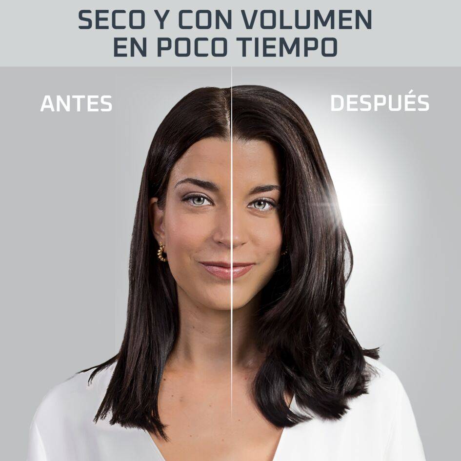 Volumizer, Cepillo secador, Moldea, Diseño ovalado, Blanco