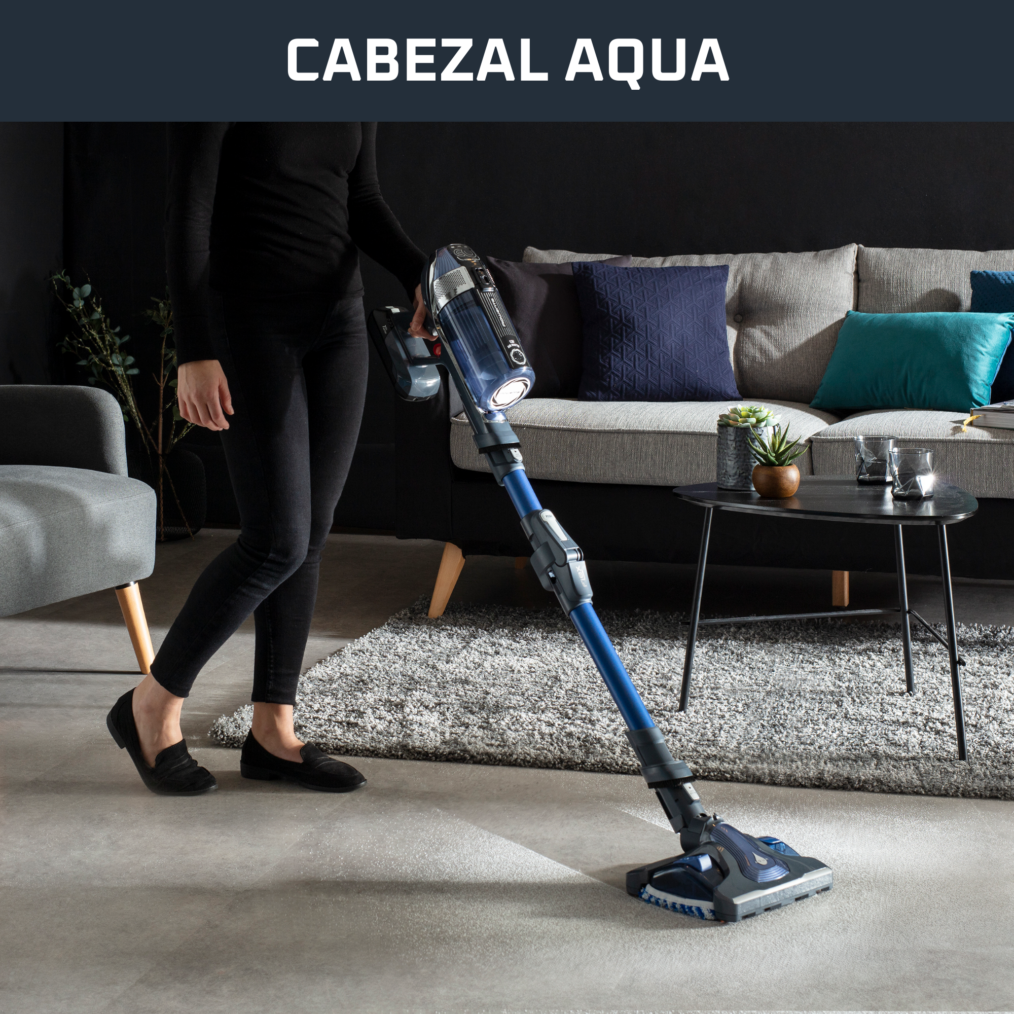 X-Force Flex 11.60 Aqua, Aspiradora sin cable, 130 airwatts, Batería 25,2 V, Azul