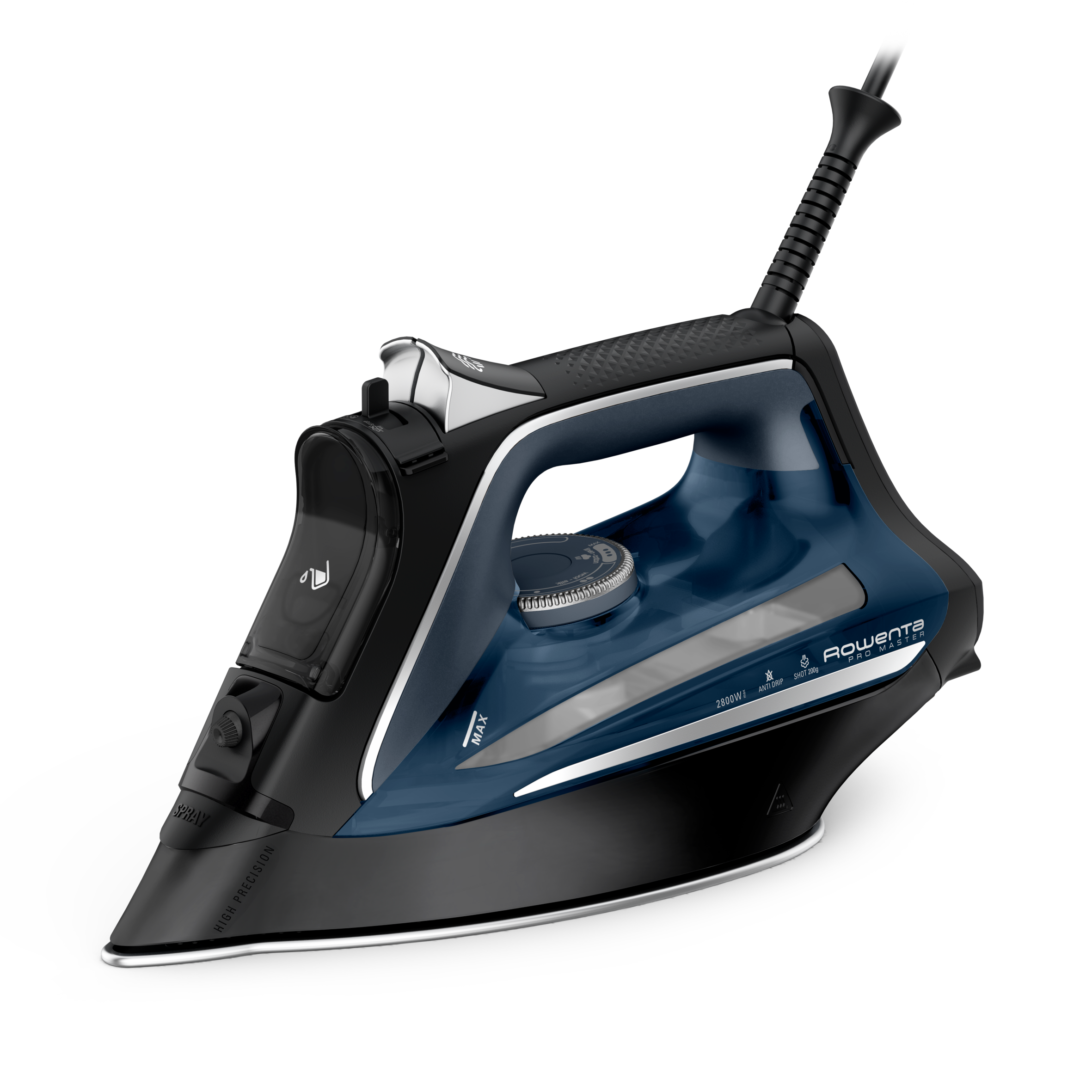 Pro Master de Rowenta, Plancha de vapor  2800&nbsp;W, Golpe de Vapor de 200&nbsp;g/min, Potente Distribución del Vapor y Punta de Alta Precisión, Resultados Profesionales