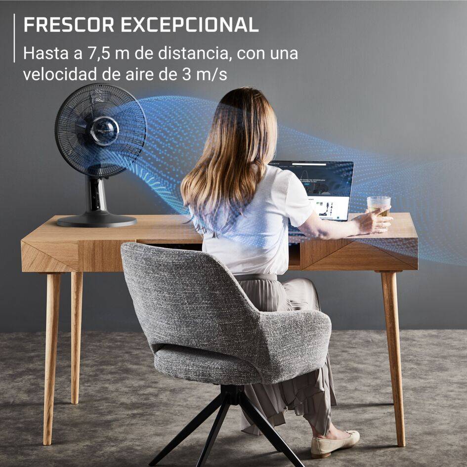 Turbo Silence Extreme + de Rowenta, Ventilador de sobremesa, Frescor óptimo, silencioso
