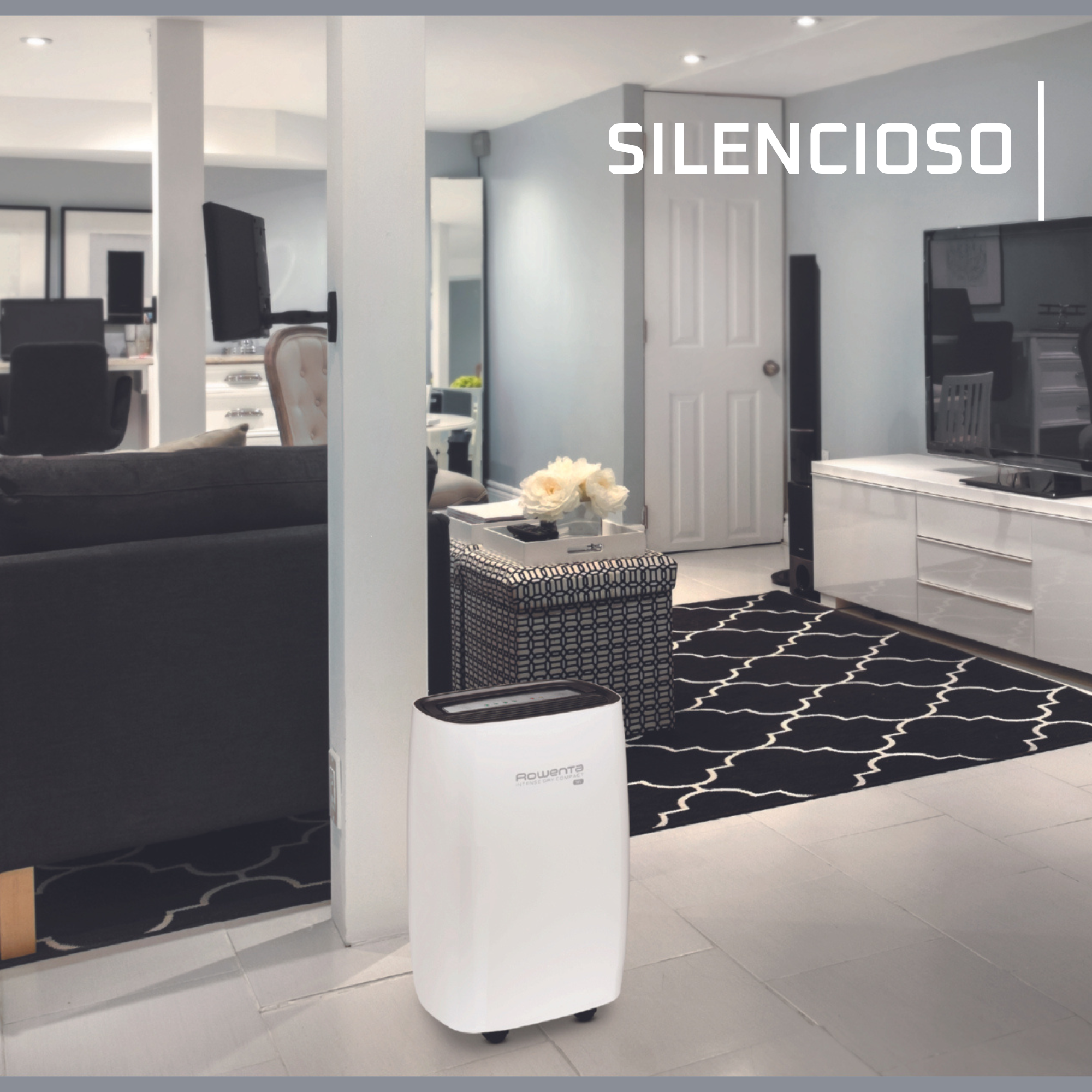 Intense Dry Compact, Deshumidificador, 16 L - 100 m3, Secado de ropa, Filtros