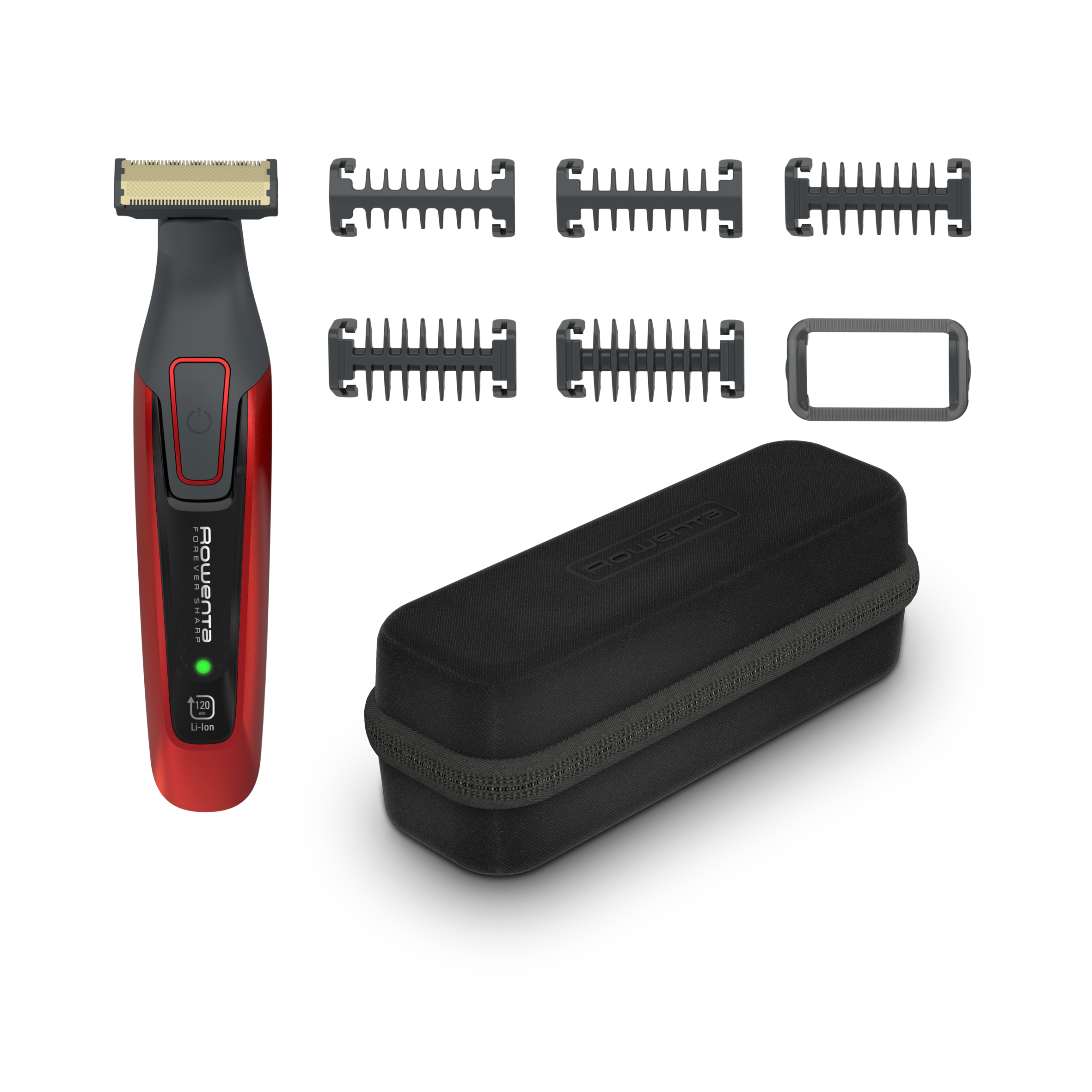 Forever Sharp Comfort, Recortadora de barba híbrida, Cuchillas de titanio, Accesorio antiirritación