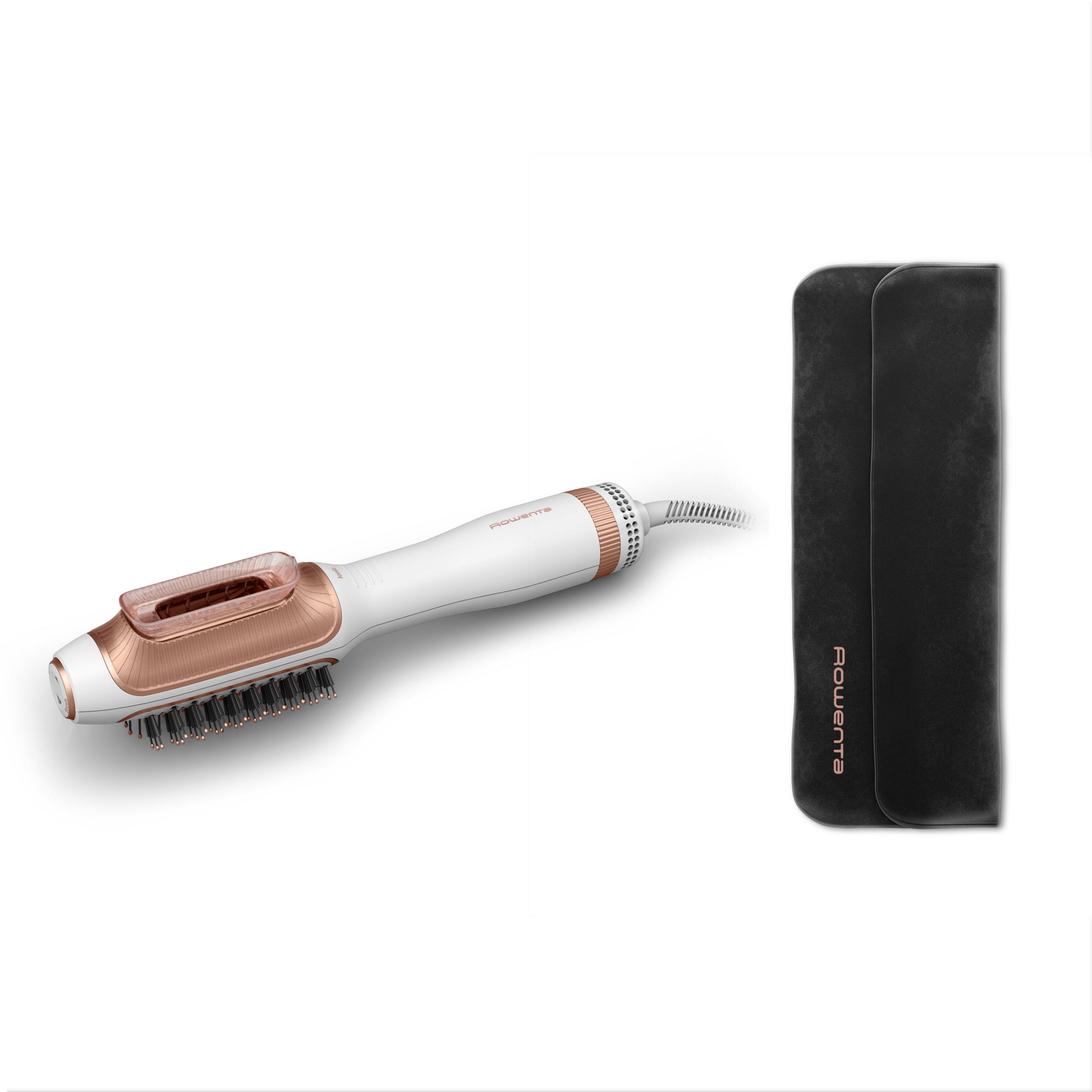 Reverso, Secador de pelo y cepillo de aire caliente 2 en 1, Peinado y presecado óptimos, Función Care, Blanco