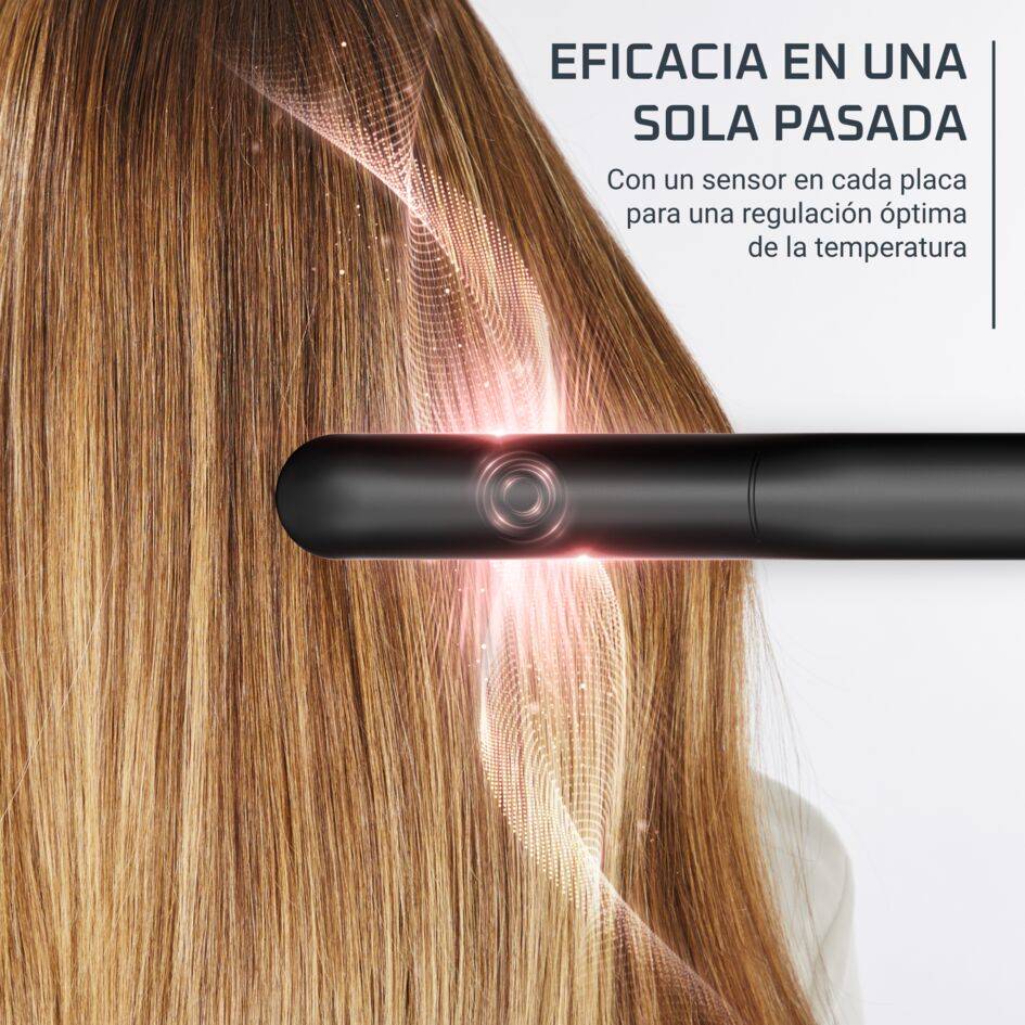 Thermocare Ultimate Experience de Rowenta, Plancha de pelo, 5 temperaturas, Revestimiento de Titanio, Tecnología Thermocare
