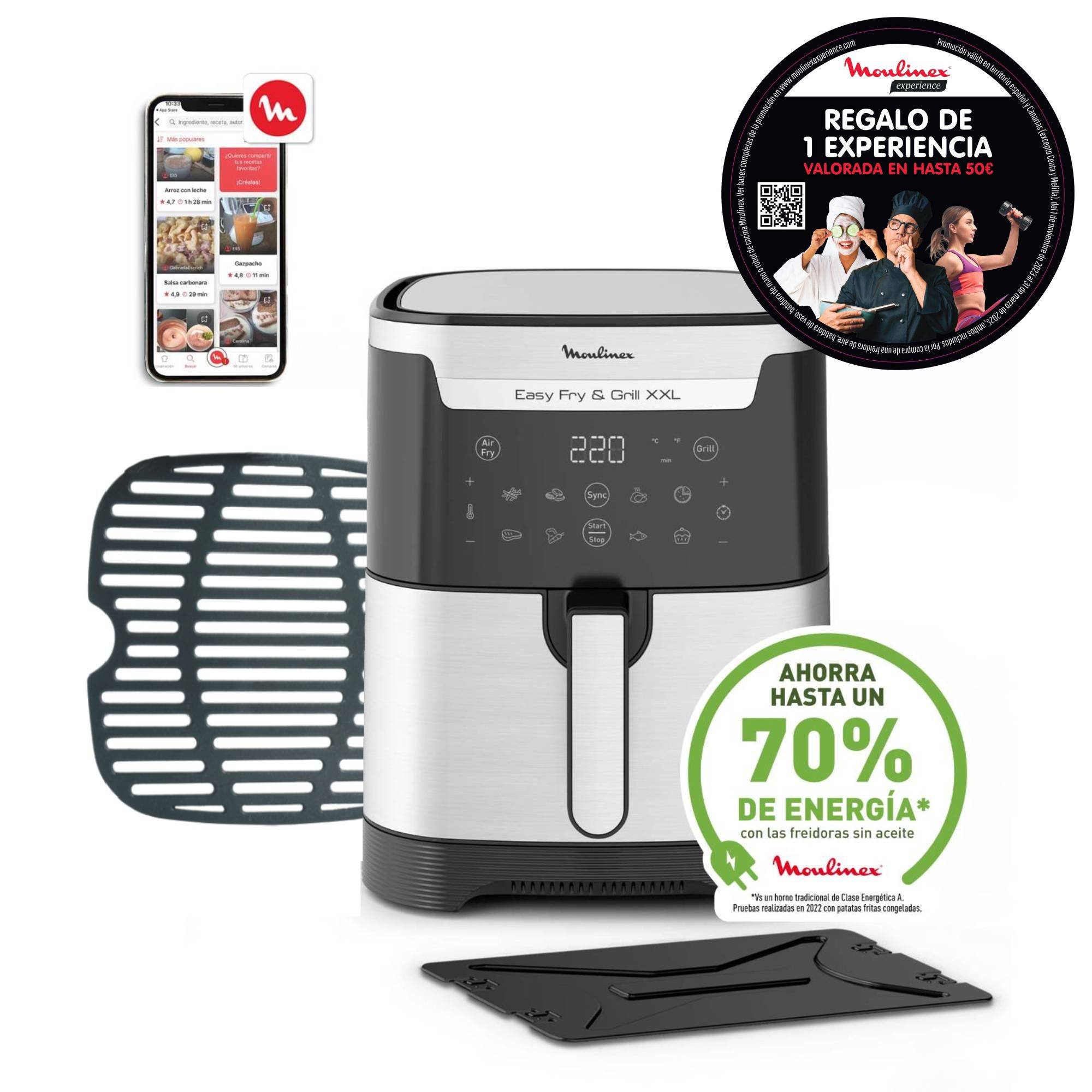 Easy Fry & Grill XXL , Freidora de Aire, 6,5L, Digital, Inox