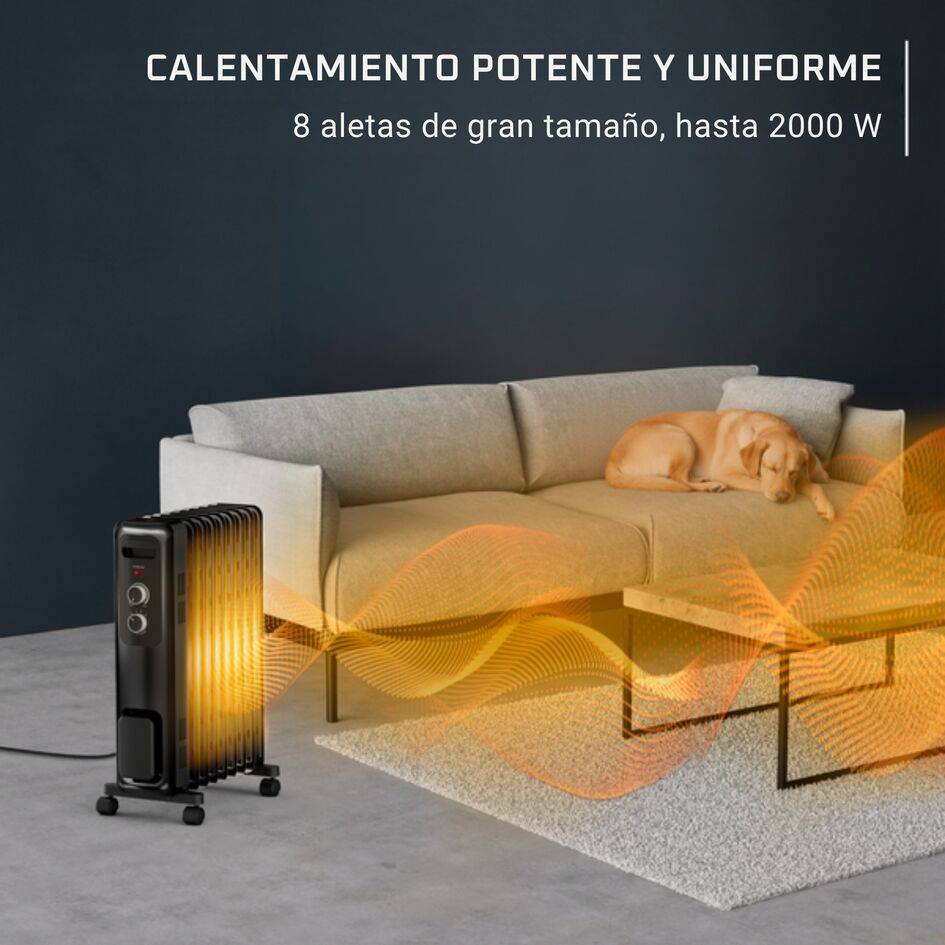 Intensium Ultra de Rowenta, Radiador de aceite, Calor potente y silencioso, Seguridad mejorada, 2000 W