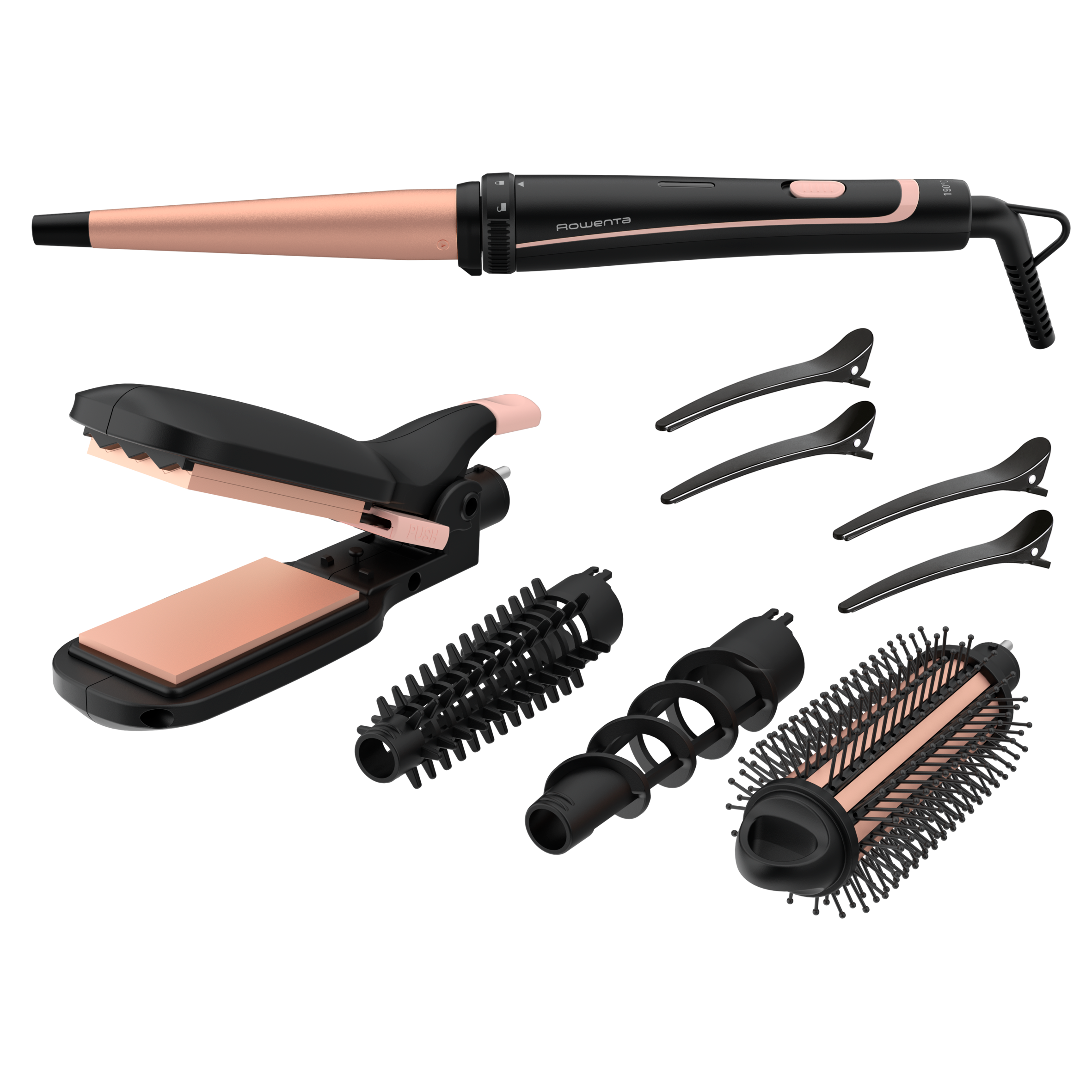 Infinite Looks 14 en 1, Multistyler, Moldeador con 14 opciones, Brillo radiante