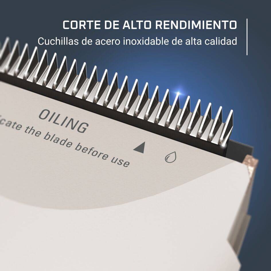 Rowenta Nomad, Cortapelos, cuchillas de acero inoxidable