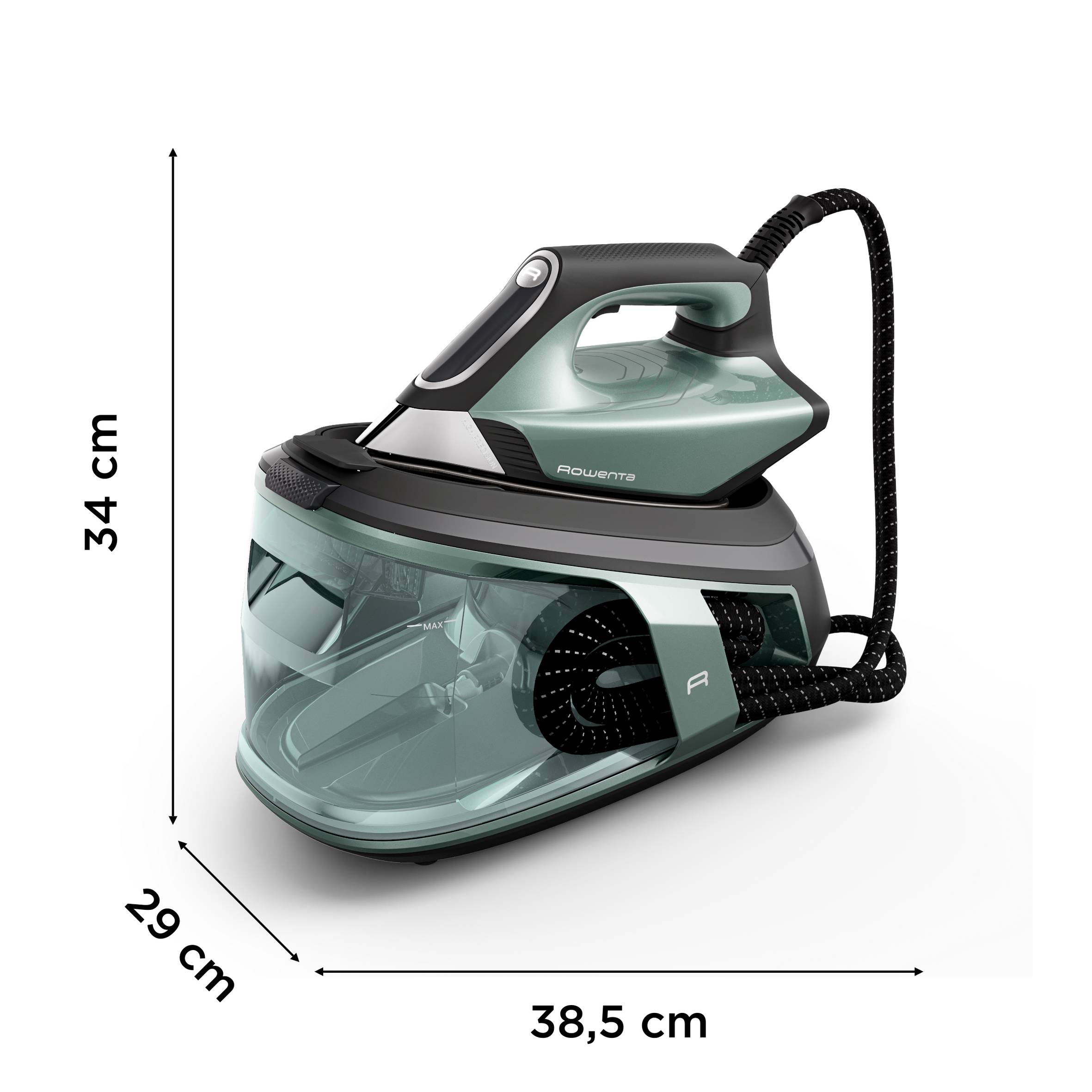 Force Pro 500 de Rowenta, Centro de planchado, golpe de vapor de 600 g/minuto, 8 bares, tecnología Quicksteam, ahorra energía