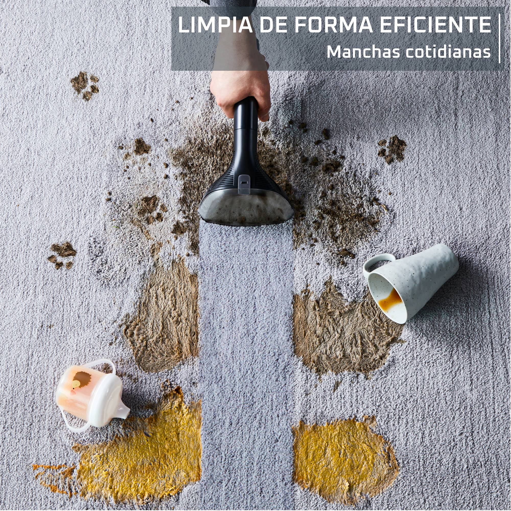 Clean It de Rowenta, Aspirador de tapicerías, Limpieza rápida de derrames y manchas, Hasta 13,5&nbsp;kPa, 750&nbsp;W, Incluye sistema de autolimpieza