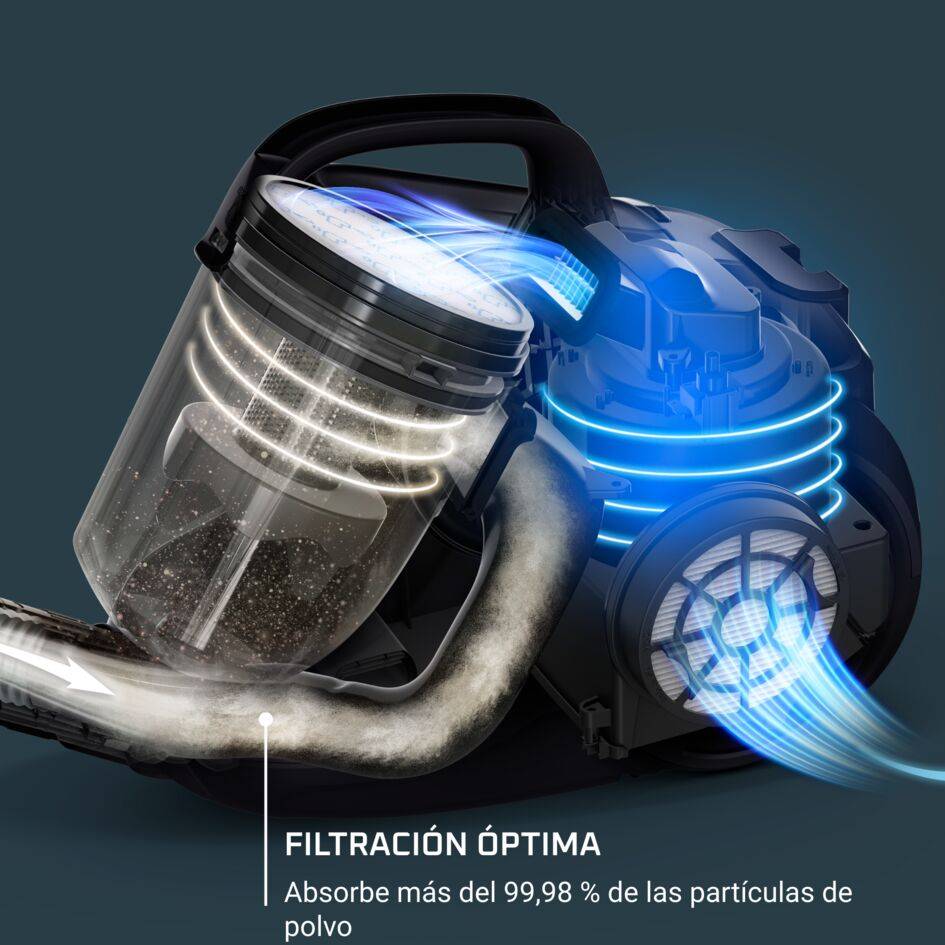 Swift Power Cyclonic, Aspiradora sin bolsa, 900 W, Diseño compacto