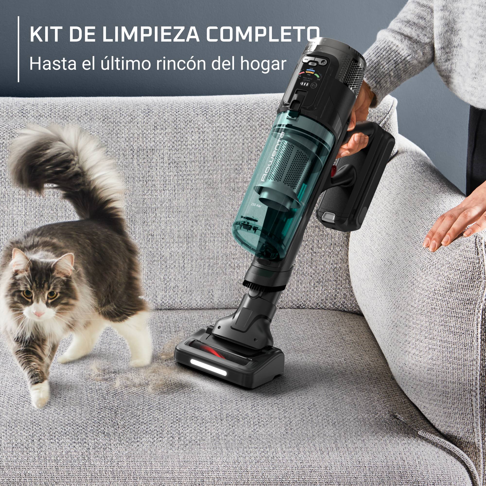 X-Force Flex 12.60 Neo de Rowenta, Aspiradora Escoba Sin Cable, Modelo Surface, Potencia de Limpieza Profunda