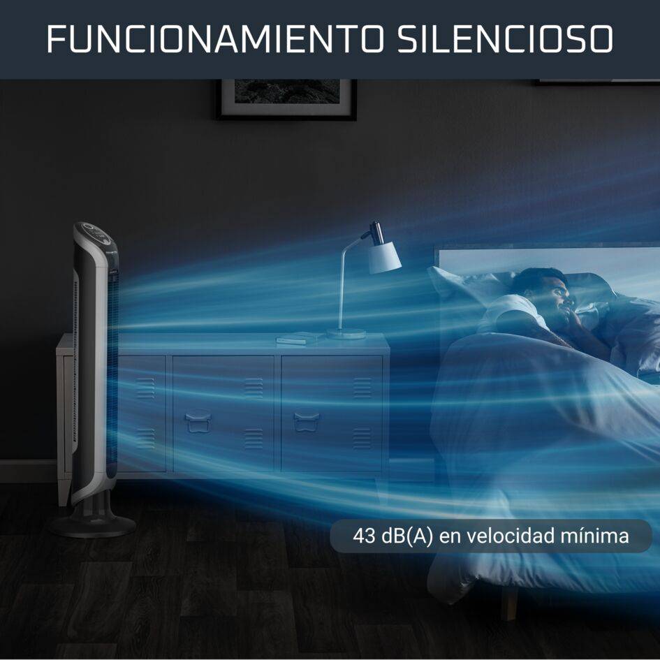 Eole Infinite, Ventilador de torre, Oscilación de 180º, Mando a distancia
