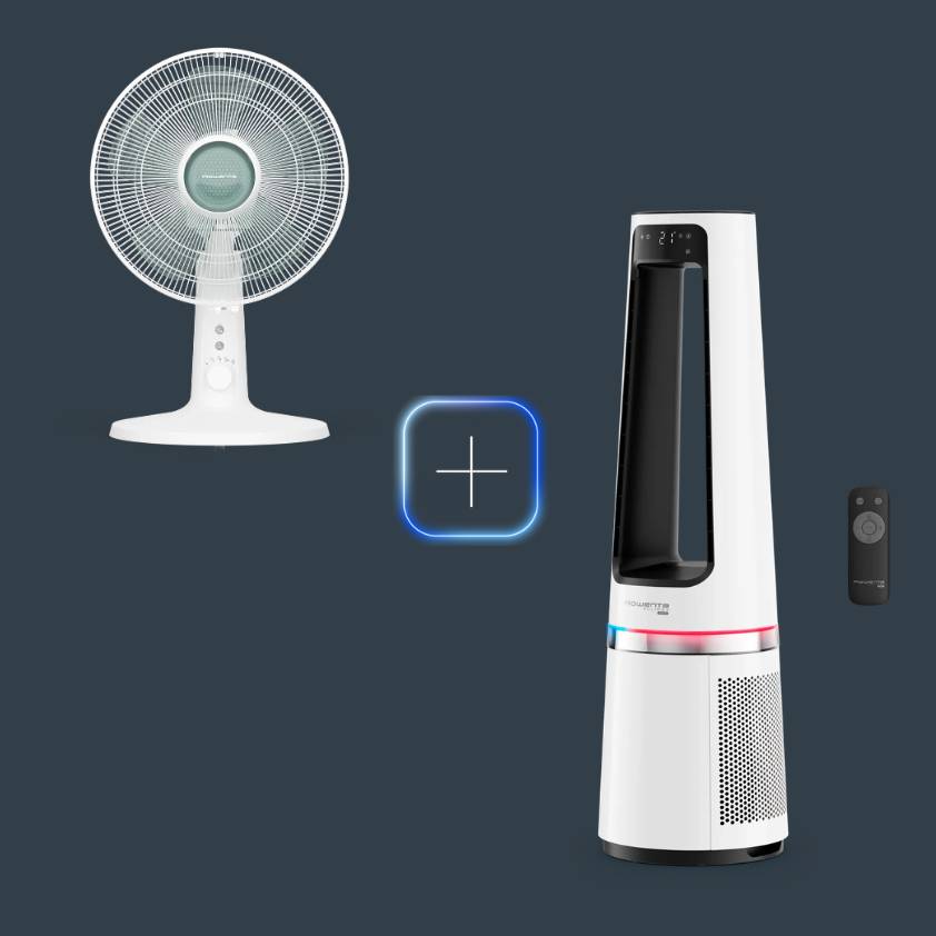 Promo Pack Eclipse 3 en 1 Purificador, ventilador y calefactor + Turbo Silence Extreme Ventilador de mesa