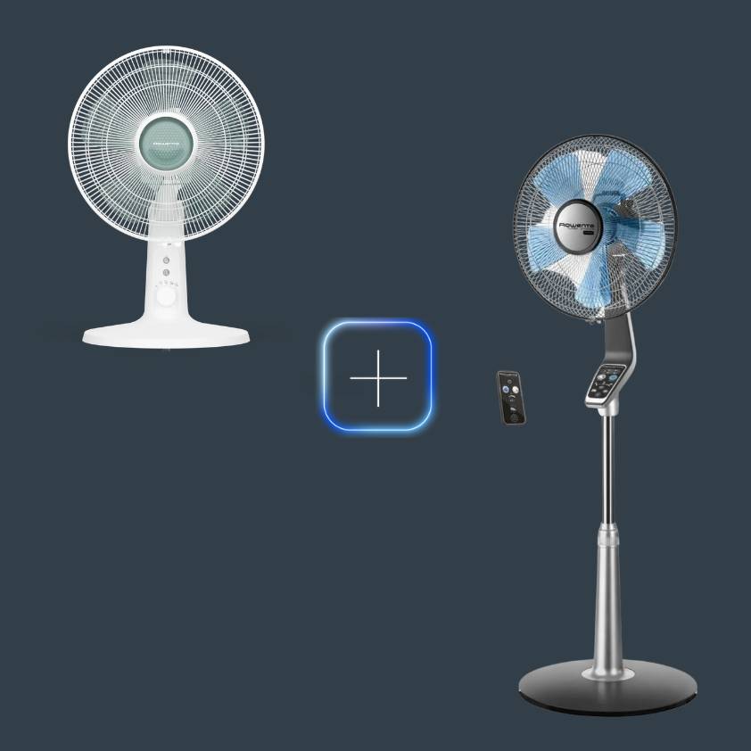 Promo Pack Turbo Silence Extreme Ventilador de pie + Ventilador de mesa