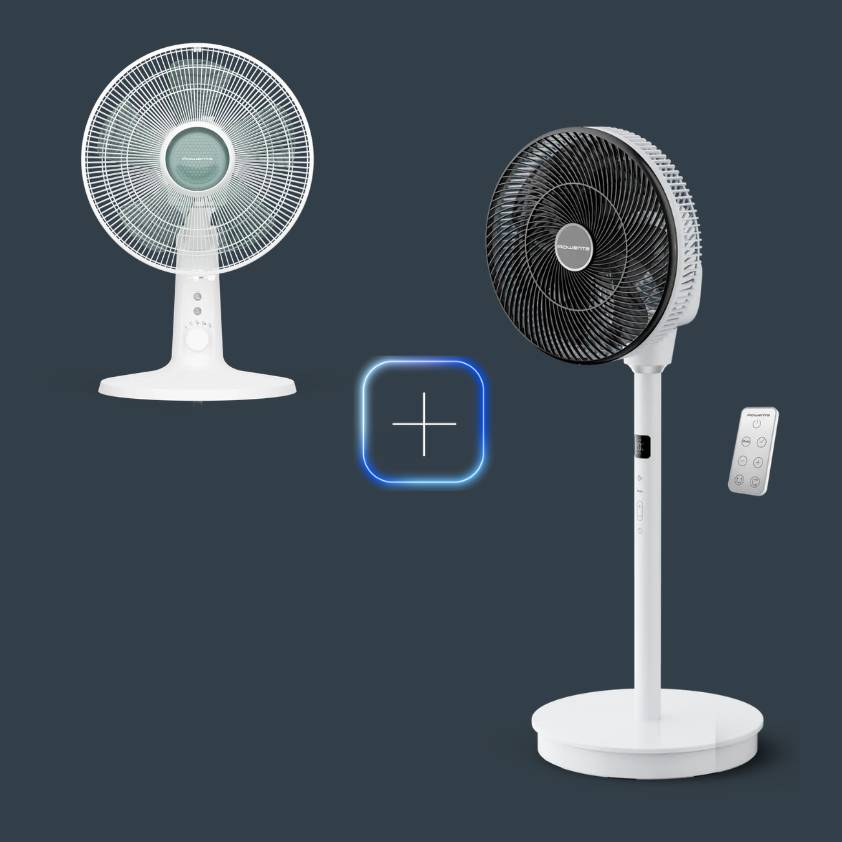Promo Pack Turbo Silence Compact 3D Multiflow Ventilador de pie + Turbo Silence Extreme Ventilador de mesa
