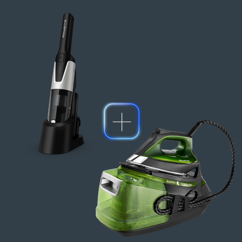 Pack Centro de Planchado Silence Steam Pro + Aspiradora de mano X-Touch