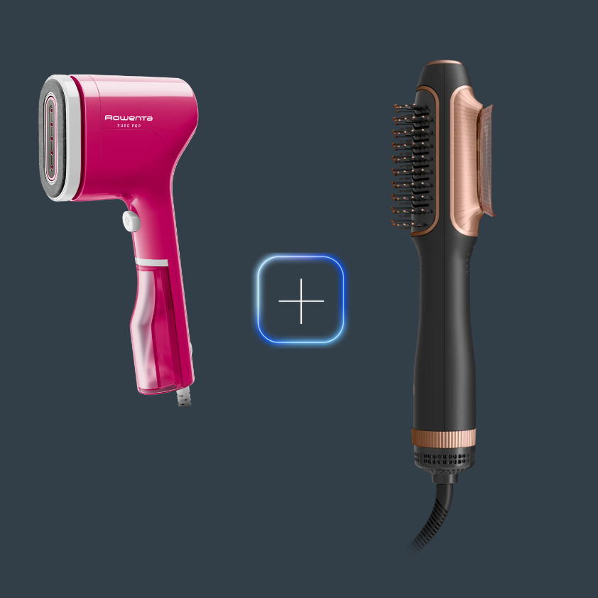 Promo Pack Cepillo de aire 2 en 1 Reverso + Cepillo de vapor Pure Pop Rosa